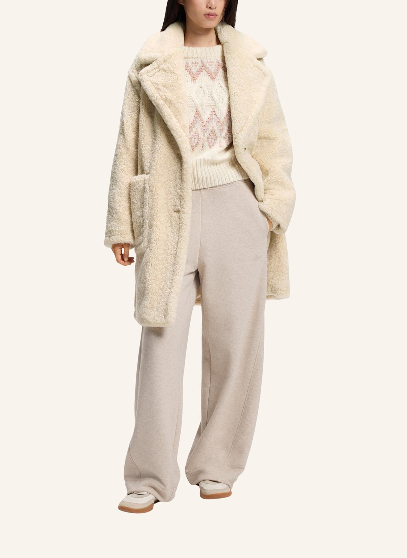 BOSS Teddyfell-Mantel CATEDY: BEIGE