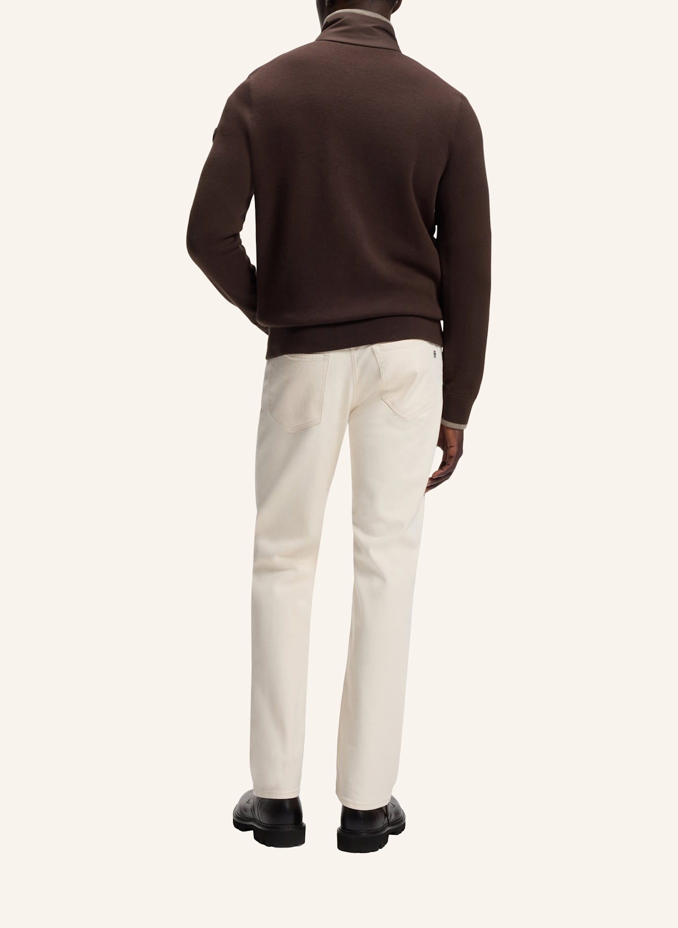 BOSS Strickjacke H-FACENTE Regular Fit: DUNKELBRAUN
