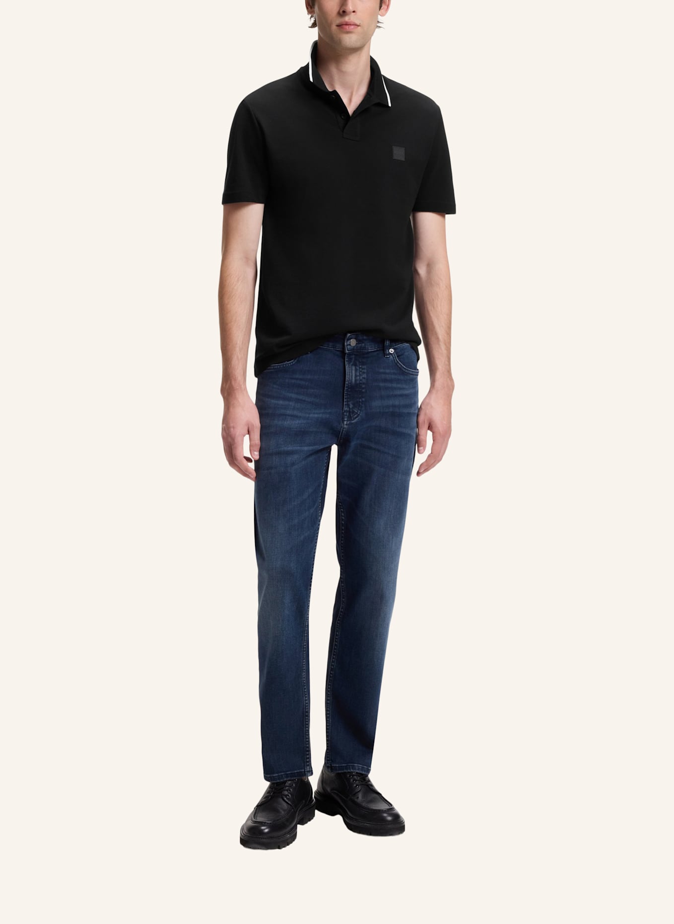 BOSS Polo PASSERFORD Regular Fit: SCHWARZ