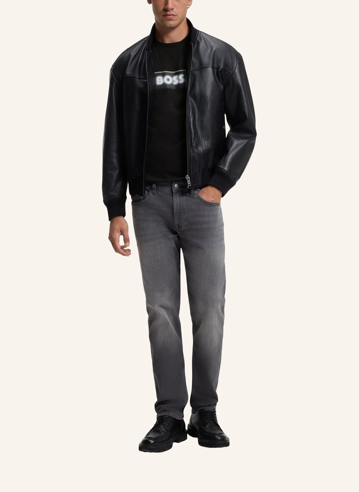 BOSS T-Shirt TE_EFFECT Regular Fit: SCHWARZ