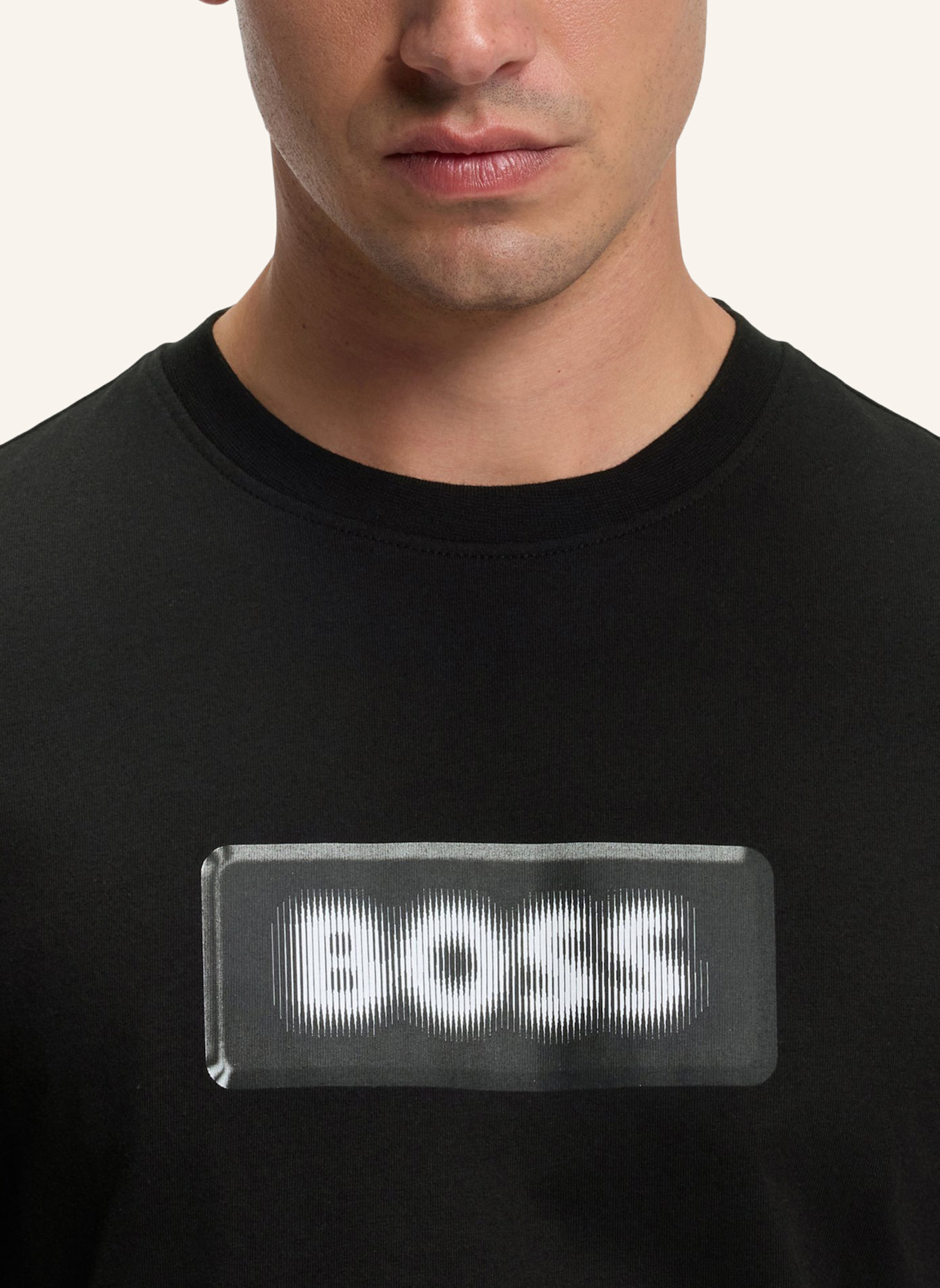 BOSS T-Shirt TE_EFFECT Regular Fit: SCHWARZ