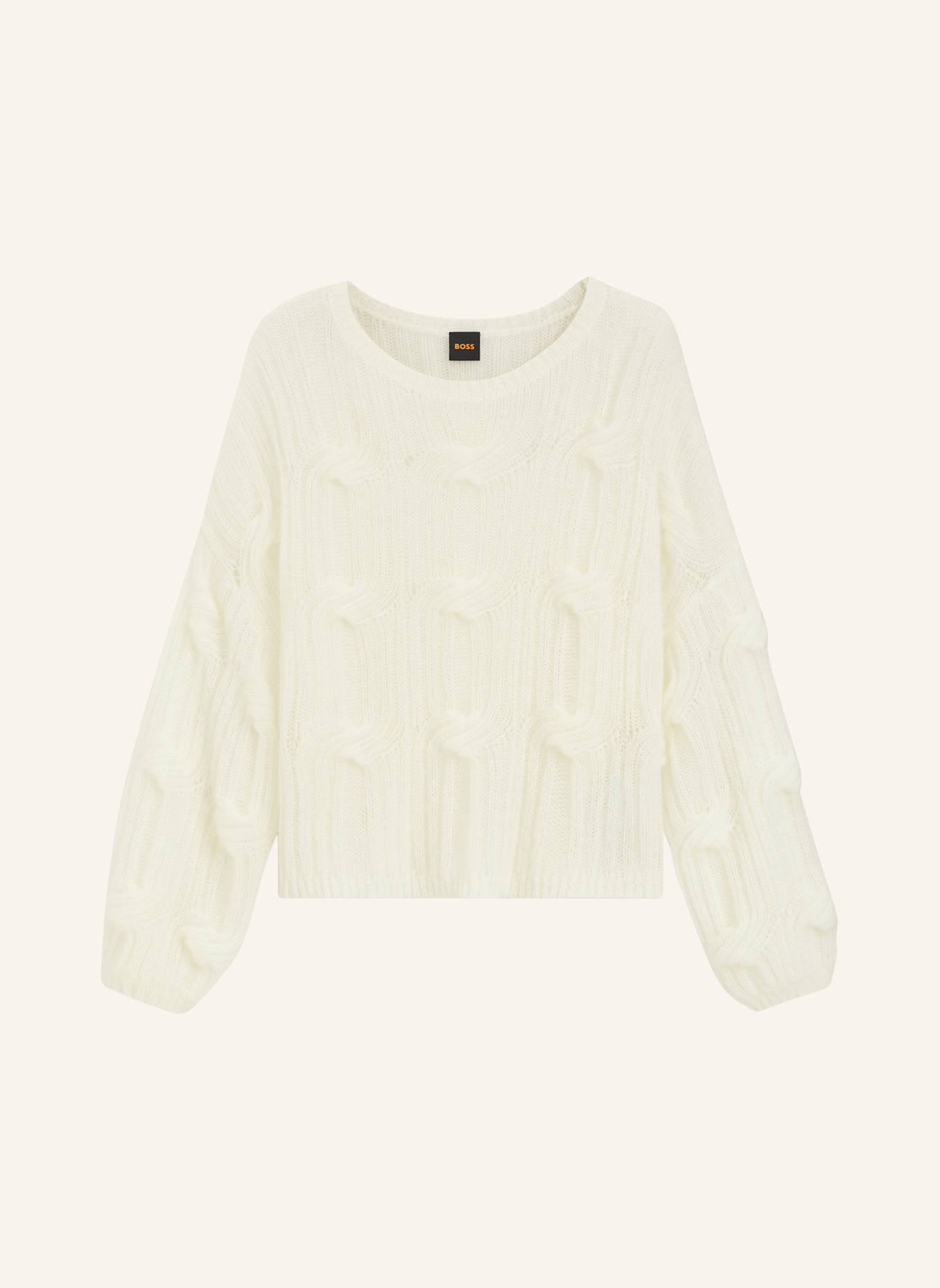 BOSS Pullover C_FAMAE Oversize Fit: WEISS