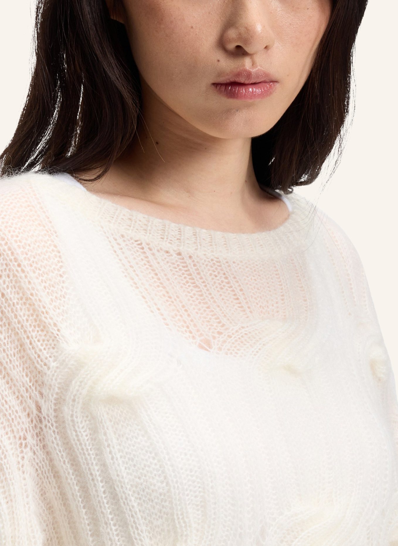 BOSS Pullover C_FAMAE Oversize Fit: WEISS