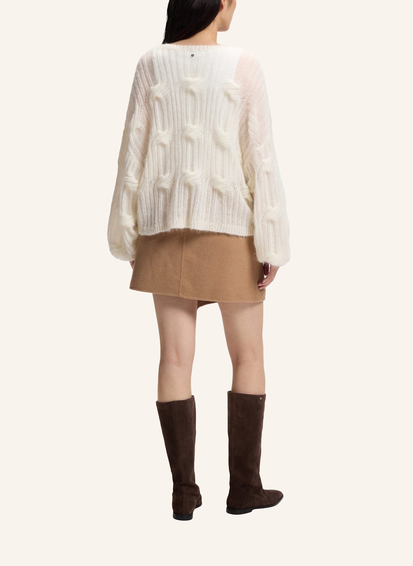 BOSS Pullover C_FAMAE Oversize Fit: WEISS