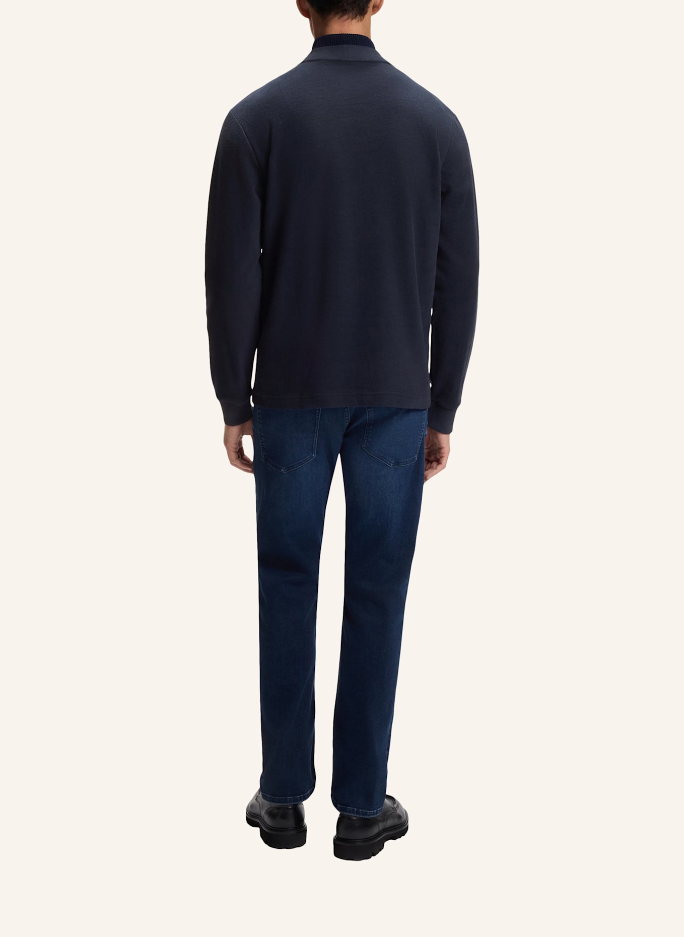BOSS T-Shirt TE_SHADOWS Regular Fit: DUNKELBLAU