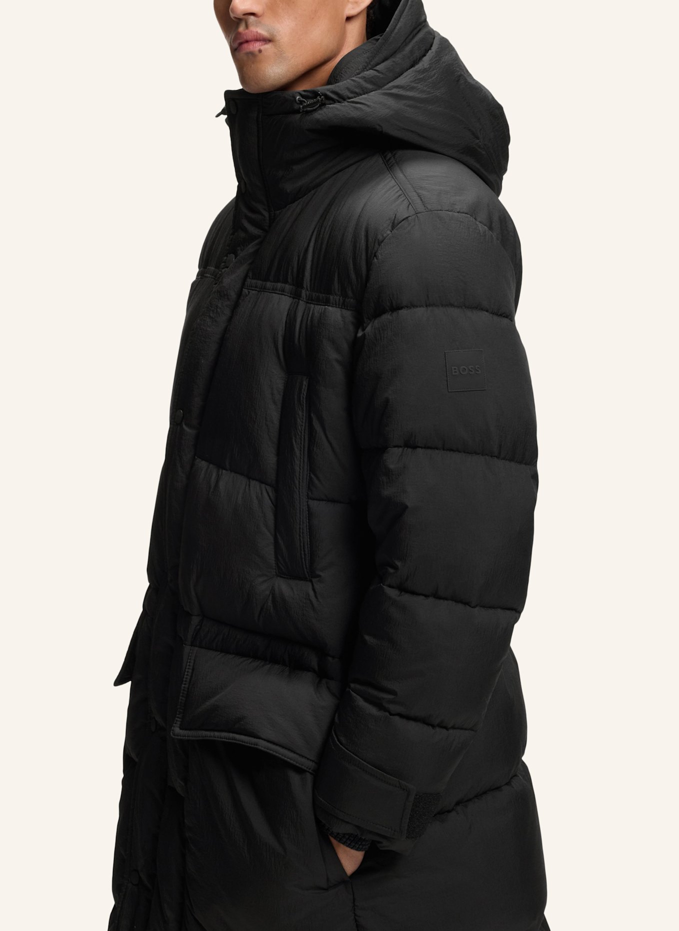 BOSS Jacke OGENGAR Oversize Fit: SCHWARZ