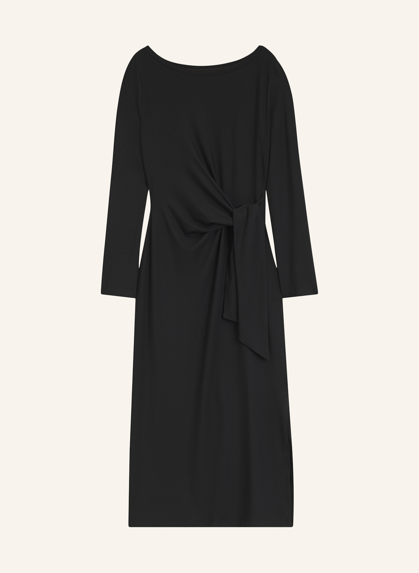 BOSS Jersey-Kleid C_ERLOT_4 Regular Fit: SCHWARZ