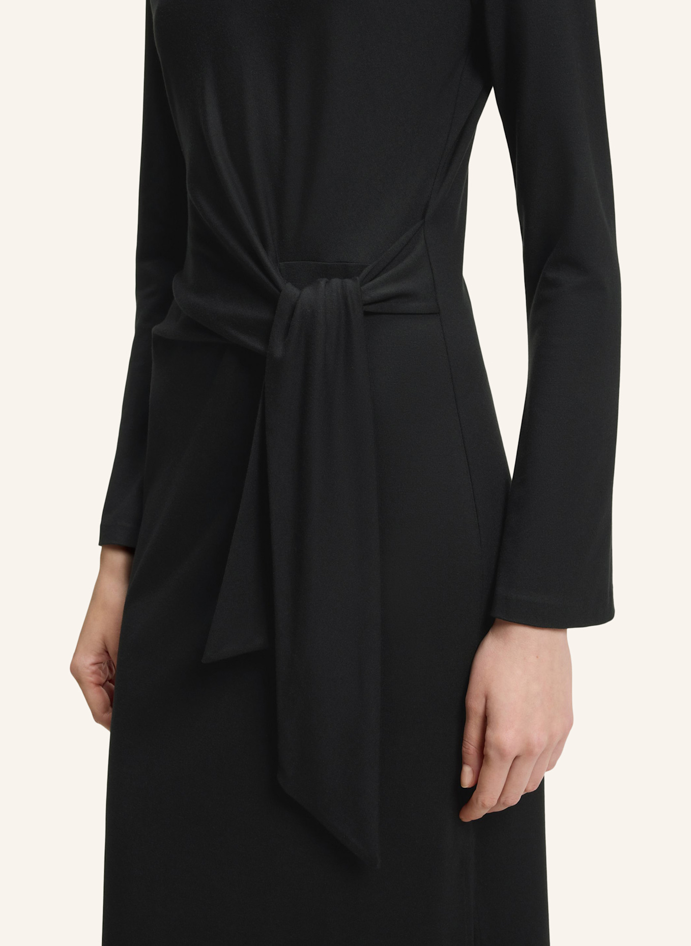BOSS Jersey-Kleid C_ERLOT_4 Regular Fit: SCHWARZ