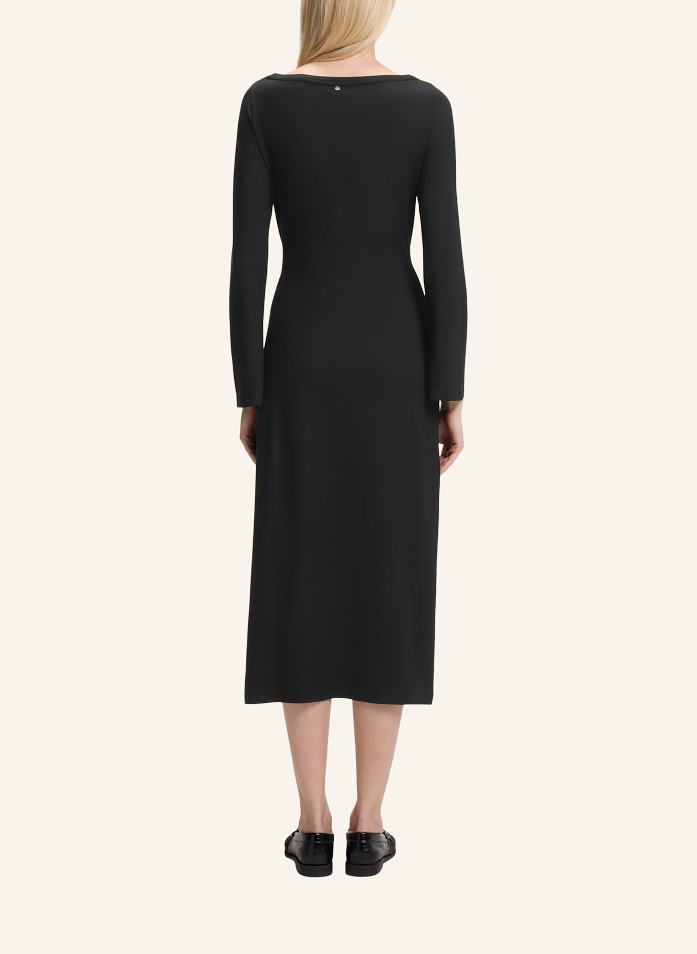 BOSS Jersey-Kleid C_ERLOT_4 Regular Fit: SCHWARZ