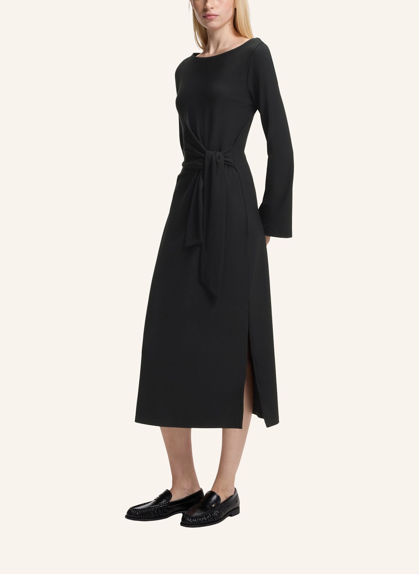 BOSS Jersey-Kleid C_ERLOT_4 Regular Fit: SCHWARZ