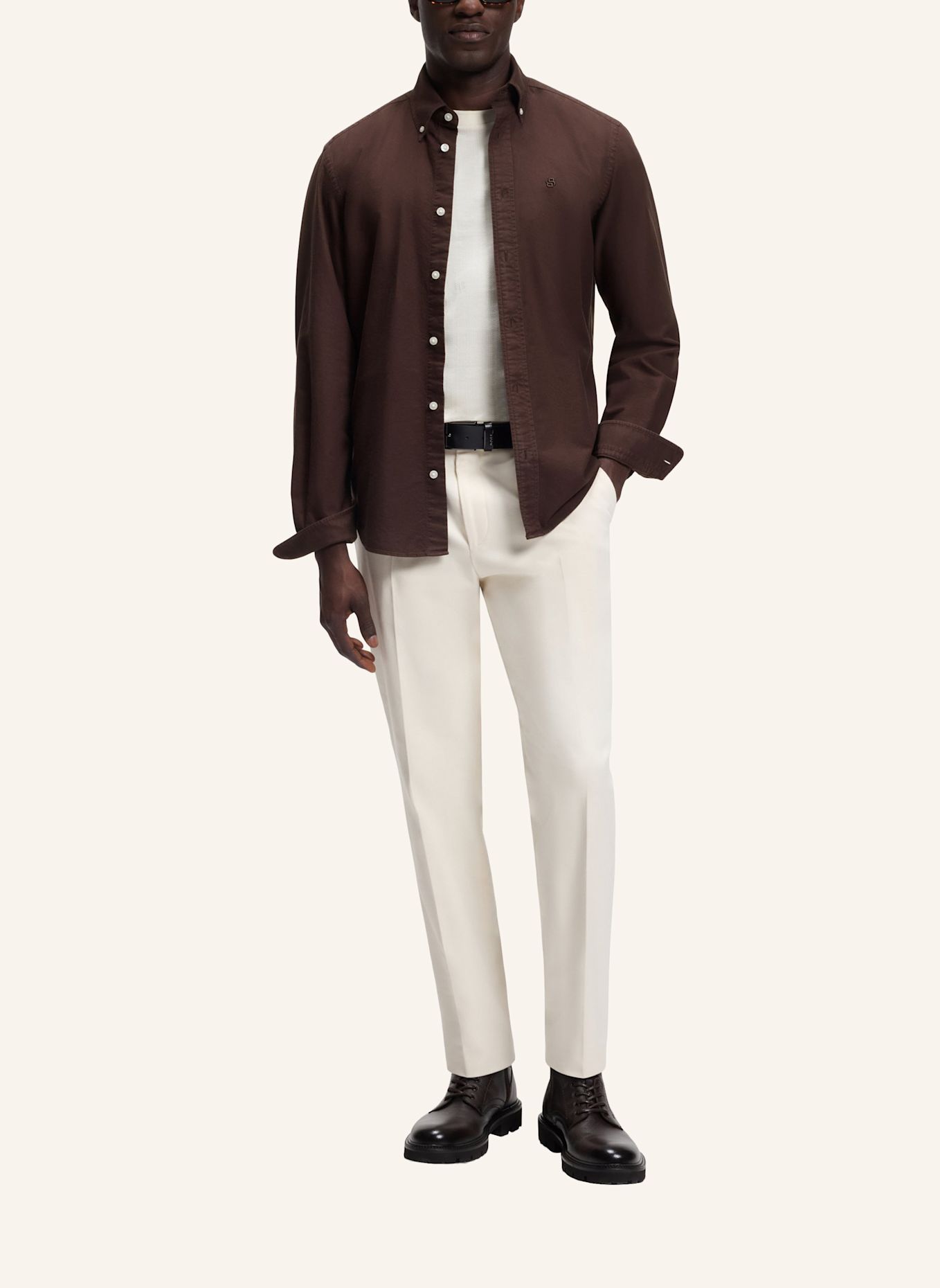 BOSS Hemd H-LIAM-BD-E-C1-263 Regular Fit: DUNKELBRAUN