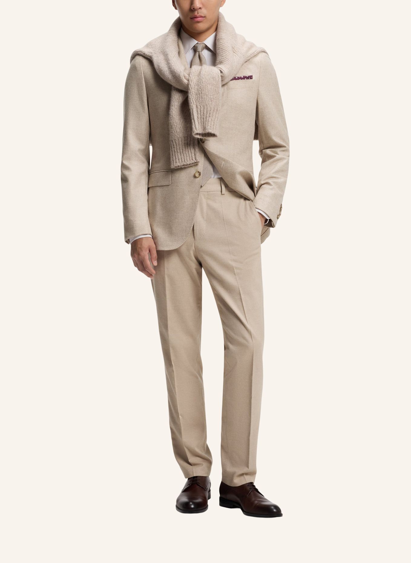 BOSS Anzug L-HESTON2PCSSOFT-264 Slim Fit: BEIGE