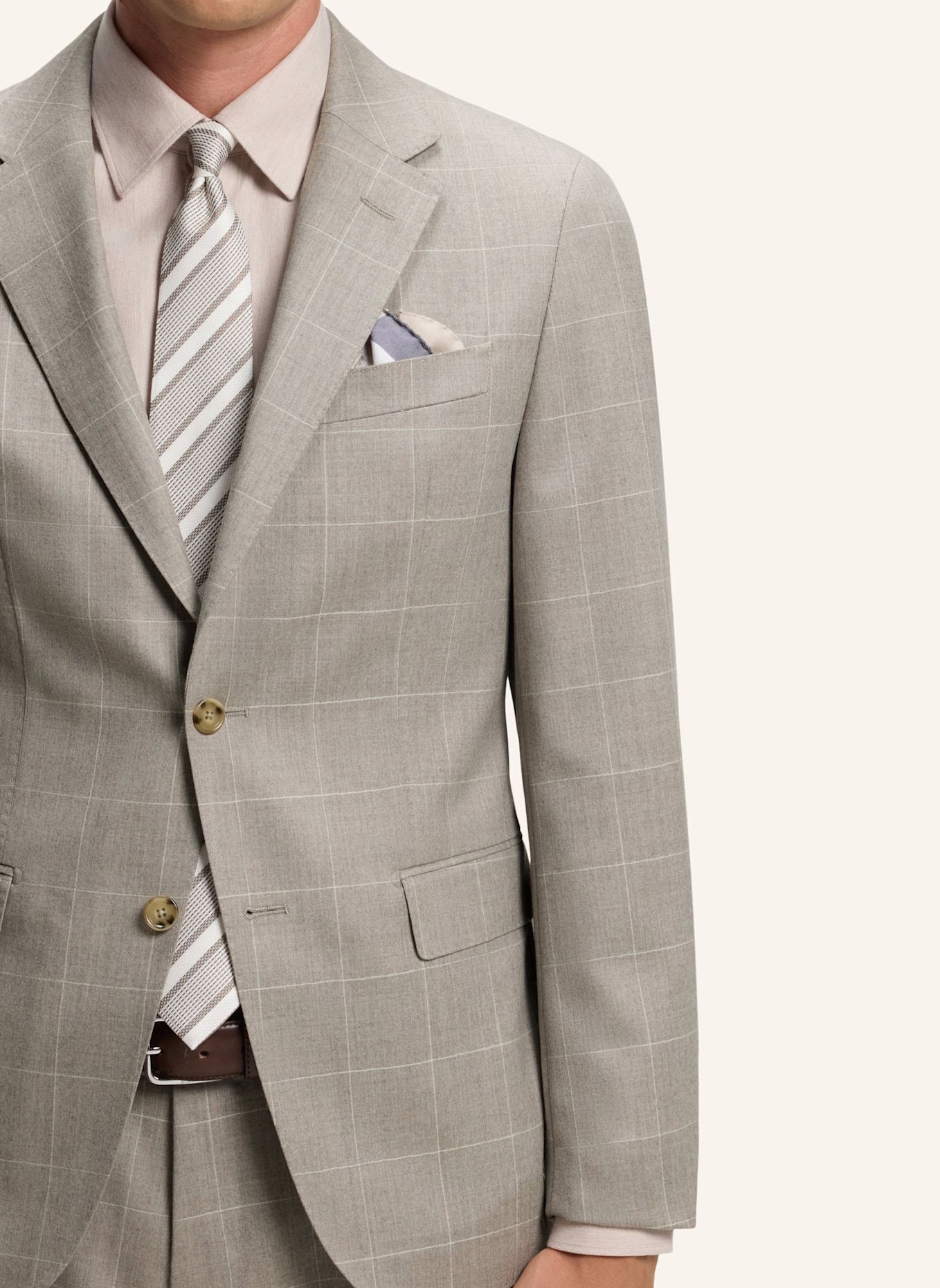 BOSS Anzug L-HESTON-2PCS-264 Slim Fit: BEIGE