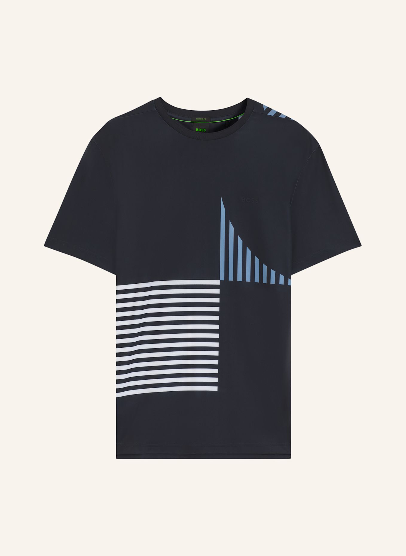 BOSS T-Shirt TEE STRIPED C1 Regular Fit: DUNKELBLAU