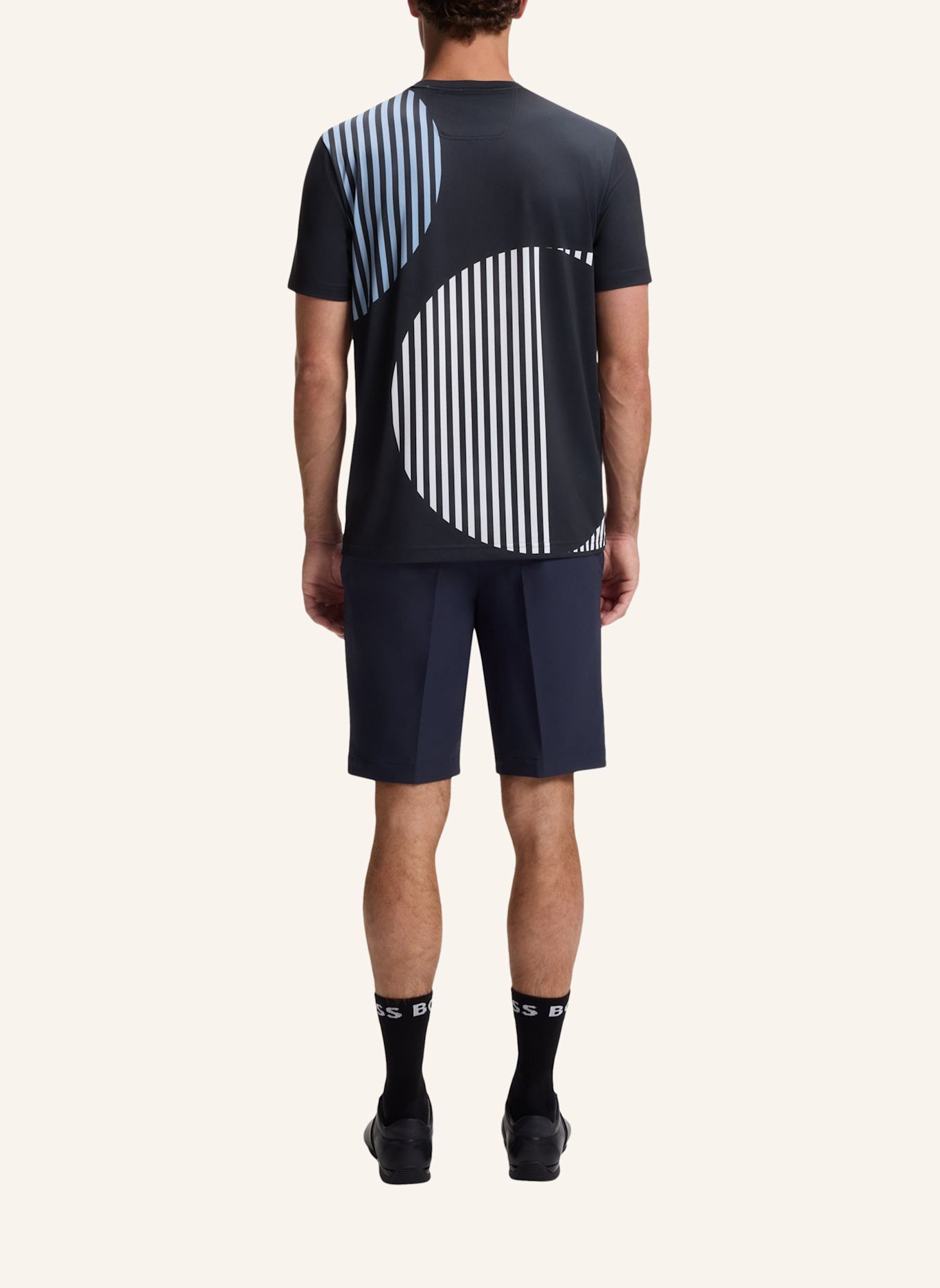 BOSS T-Shirt TEE STRIPED C1 Regular Fit: DUNKELBLAU