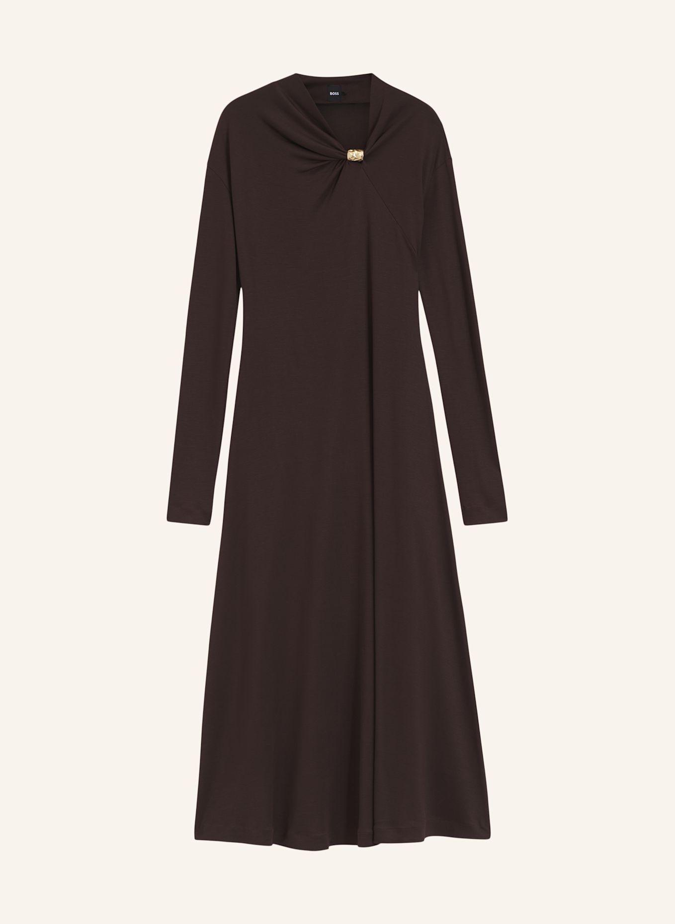 BOSS Jersey-Kleid EVONYA Regular Fit: BRAUN