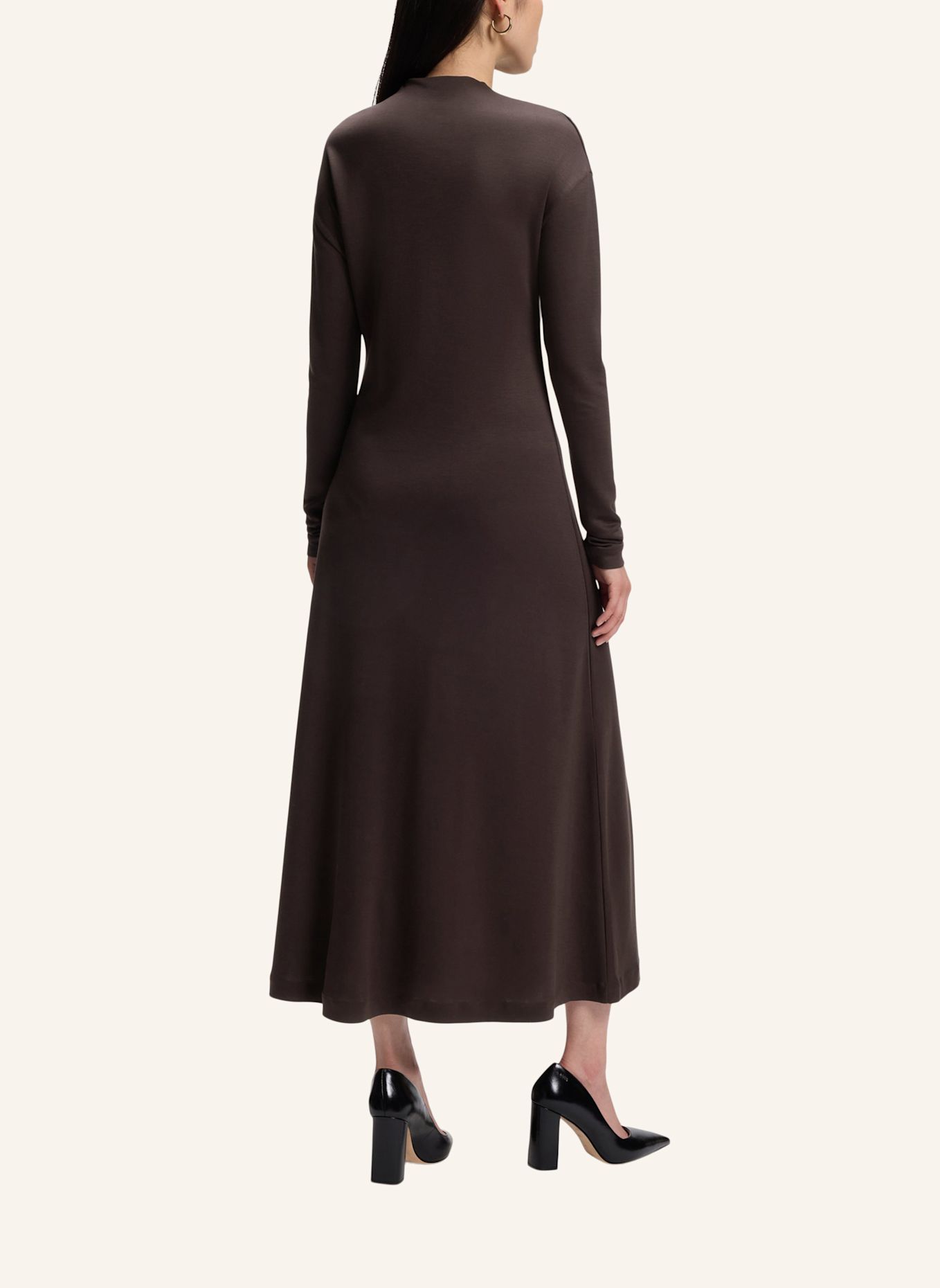 BOSS Jersey-Kleid EVONYA Regular Fit: BRAUN