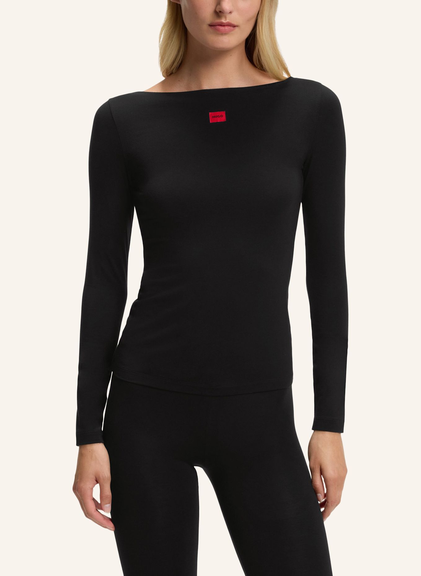 HUGO Unterw�Sche Top THERMAL LS-SHIRT Slim Fit: SCHWARZ