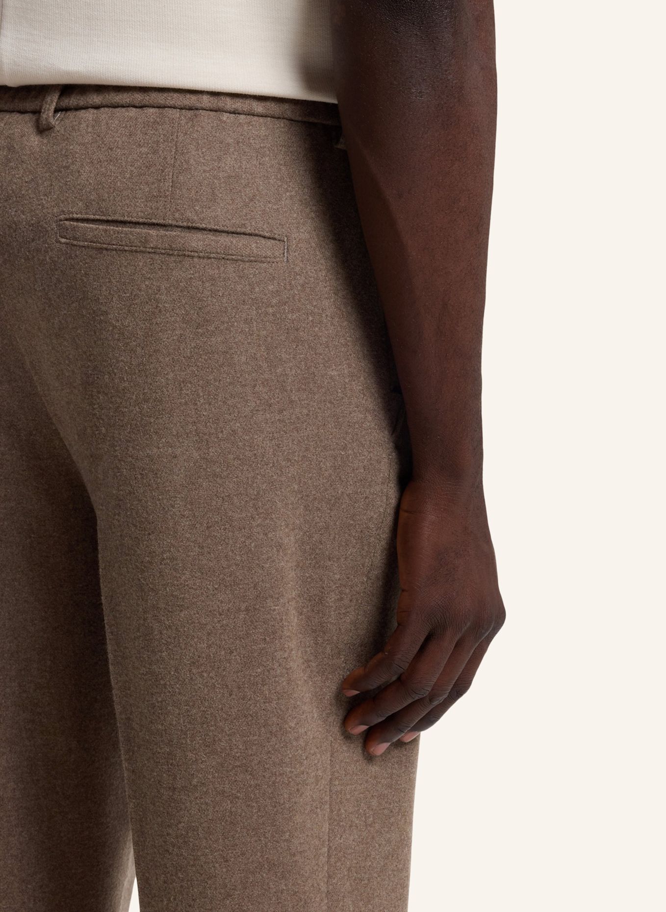 BOSS Anzughose P-PERIN-RDS-WG-264 Tapered Fit: BRAUN