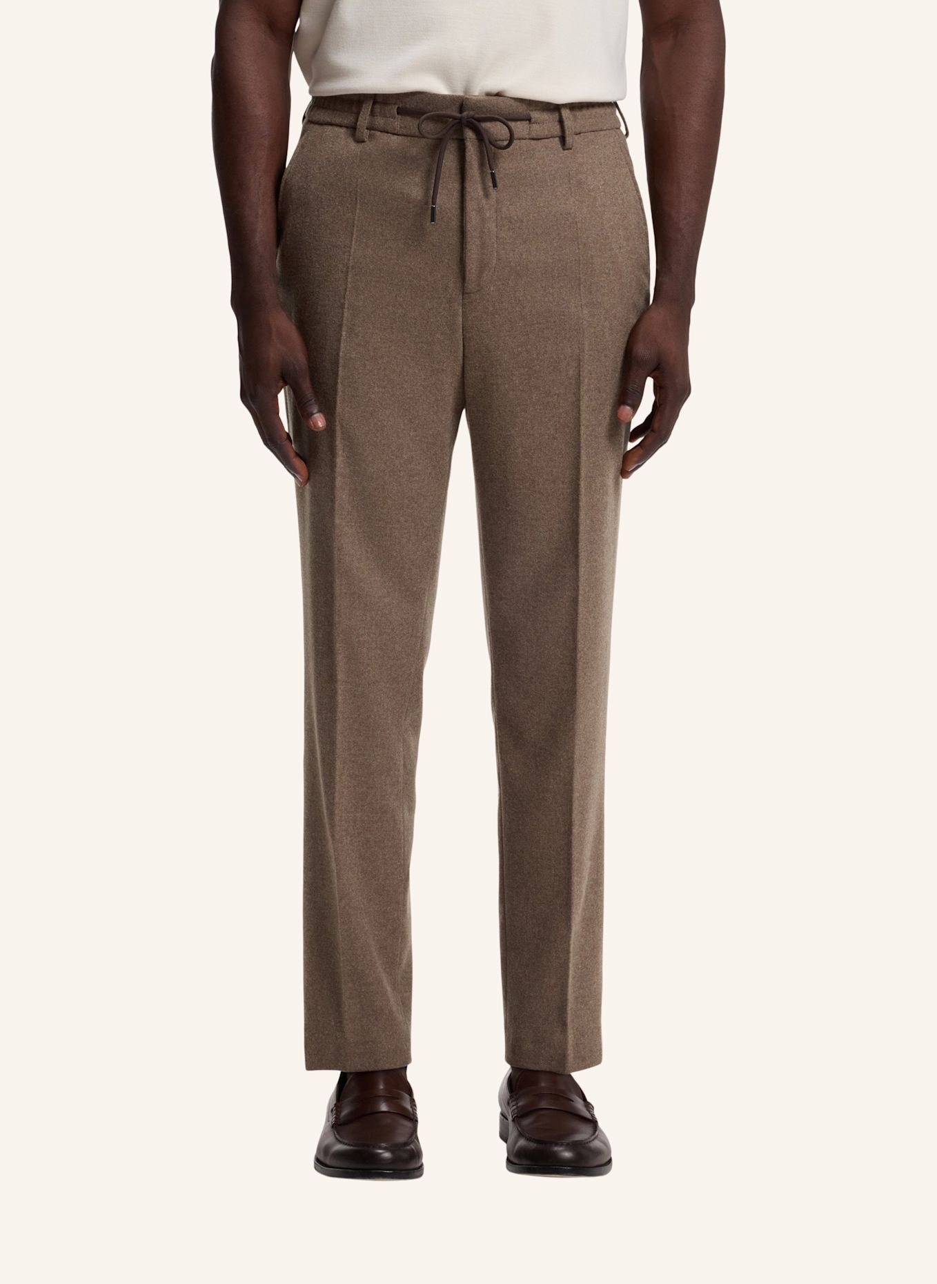 BOSS Anzughose P-PERIN-RDS-WG-264 Tapered Fit: BRAUN
