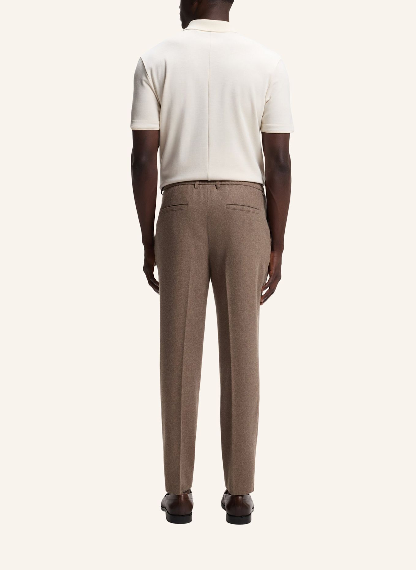 BOSS Anzughose P-PERIN-RDS-WG-264 Tapered Fit: BRAUN