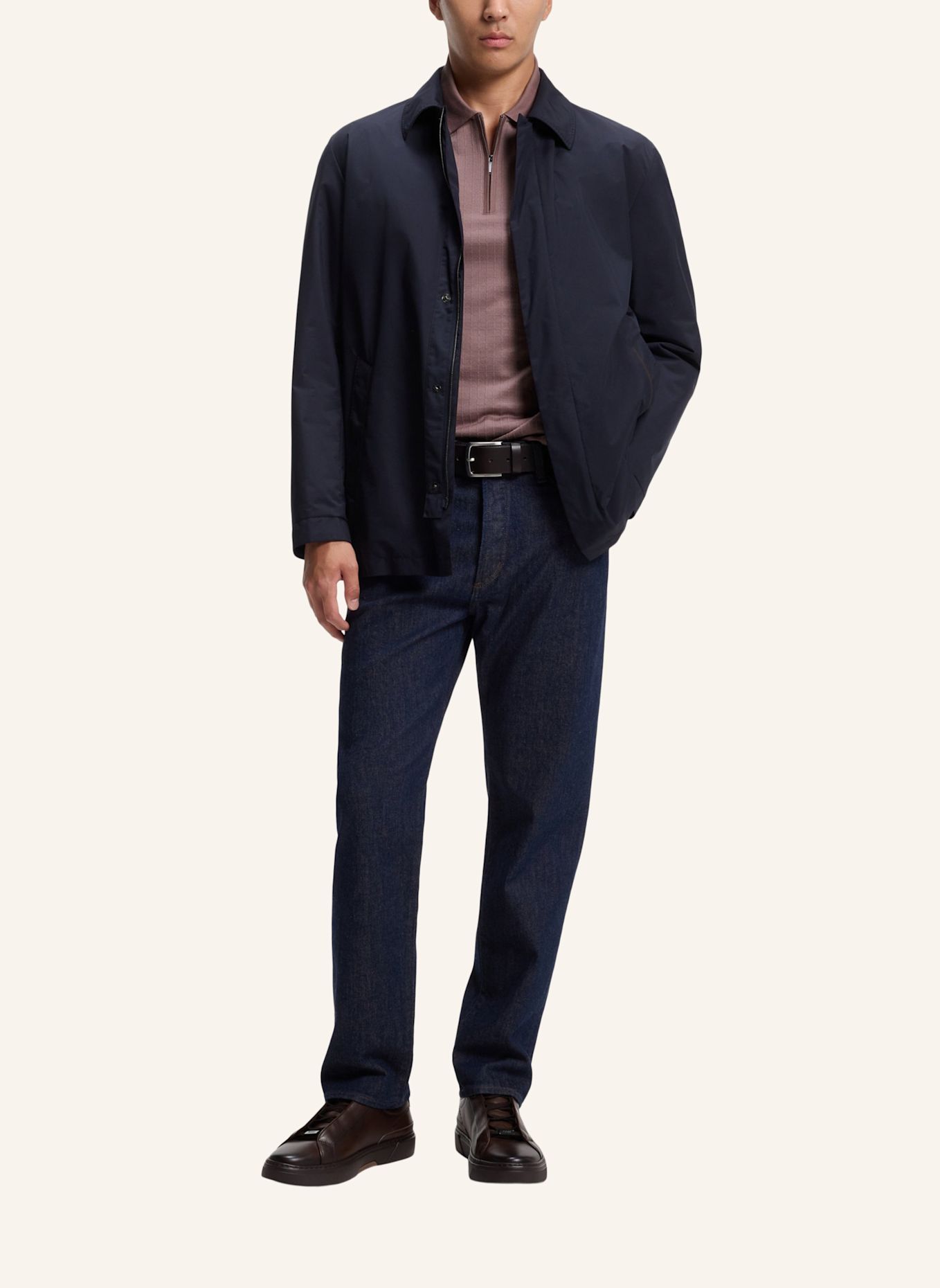 BOSS Polo L-PAYROT 147 Regular Fit: HELLBRAUN