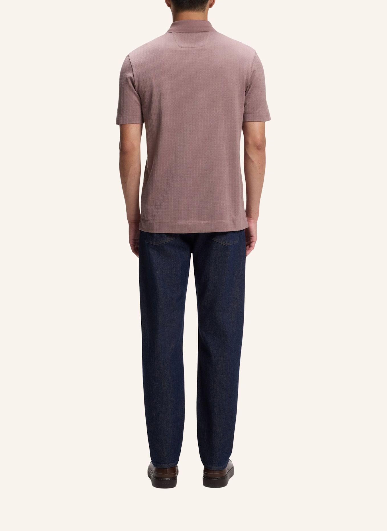 BOSS Polo L-PAYROT 147 Regular Fit: HELLBRAUN