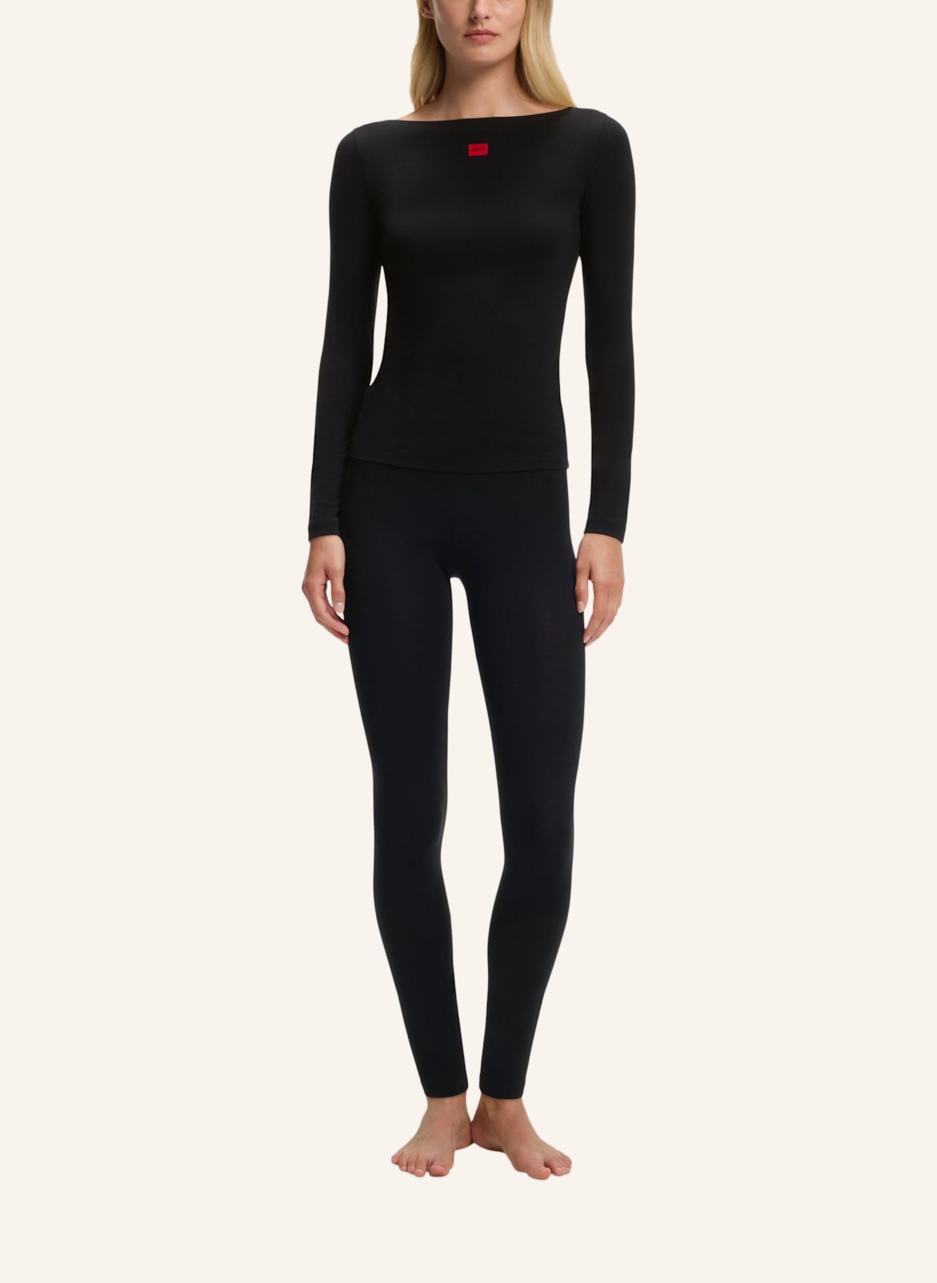 HUGO Unterw�Sche Legging THERMAL LEGGINGS Slim Fit: SCHWARZ
