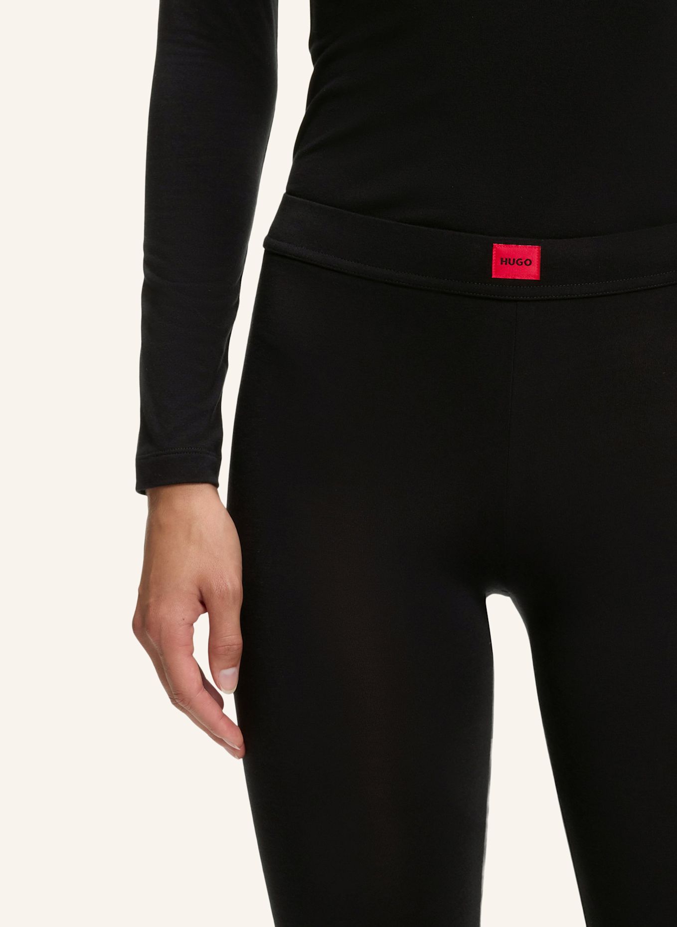 HUGO Unterw�Sche Legging THERMAL LEGGINGS Slim Fit: SCHWARZ