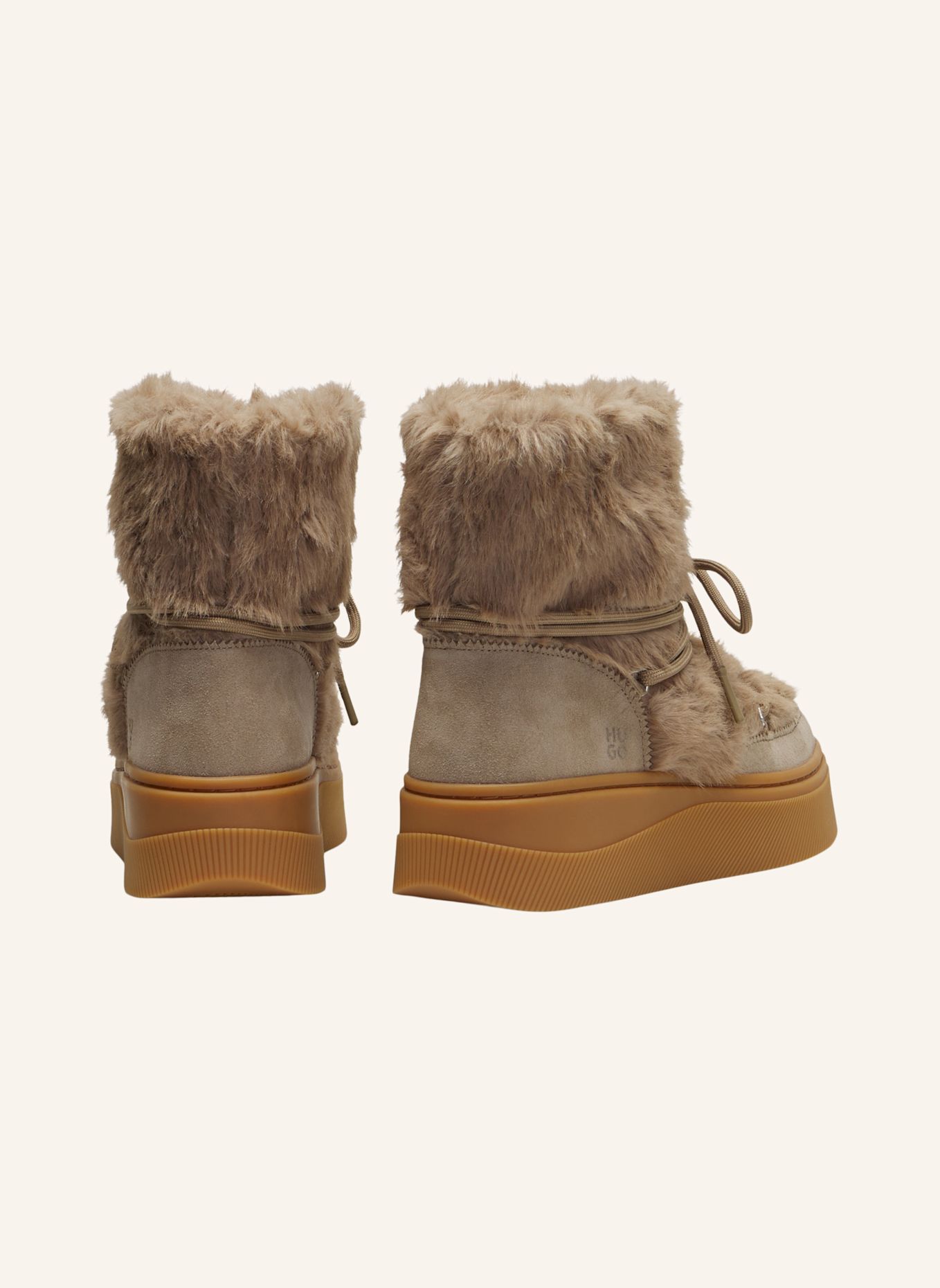 HUGO Boots LYZZPLT_BOOT_FUR: BRAUN