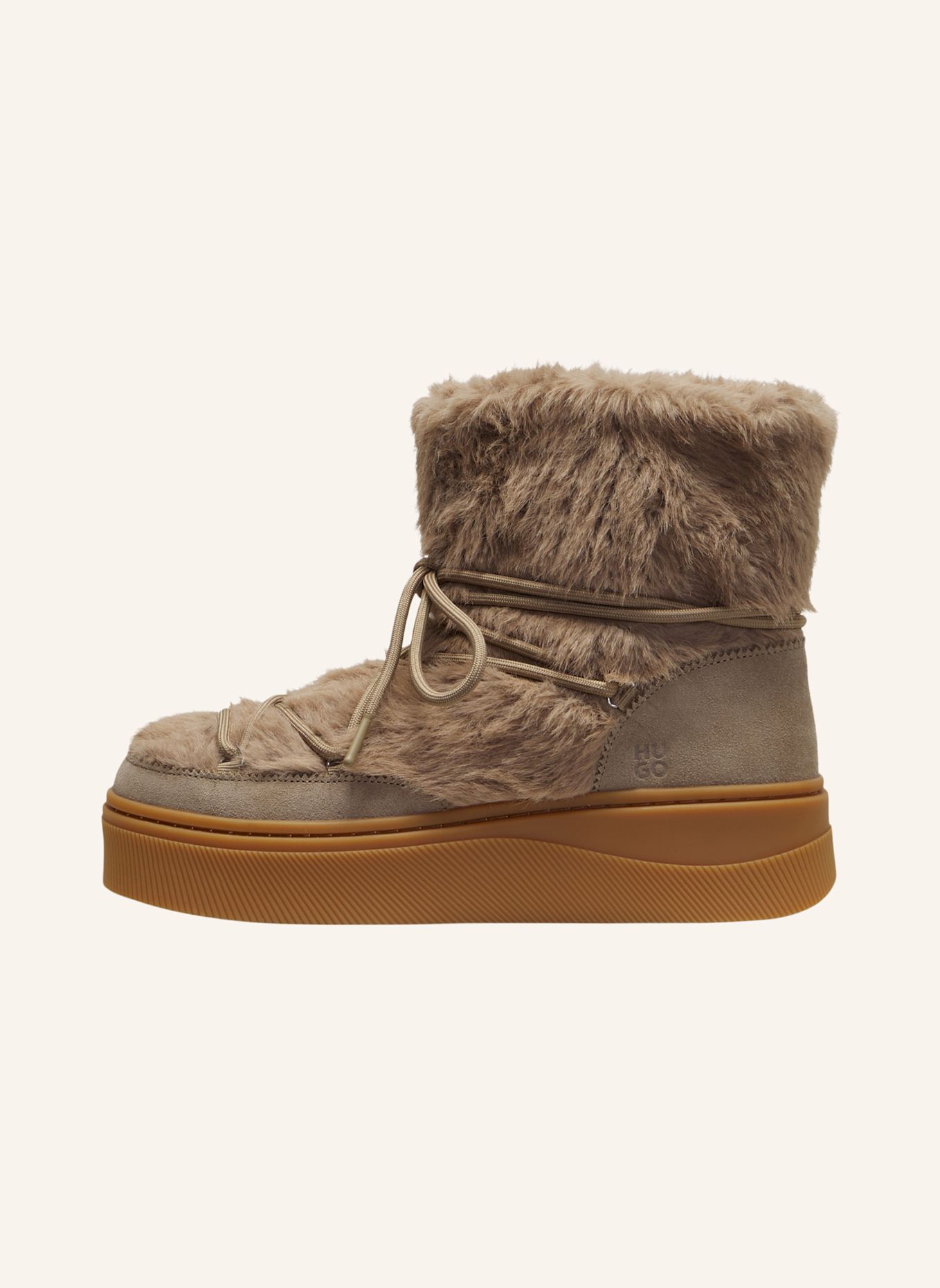 HUGO Boots LYZZPLT_BOOT_FUR: BRAUN