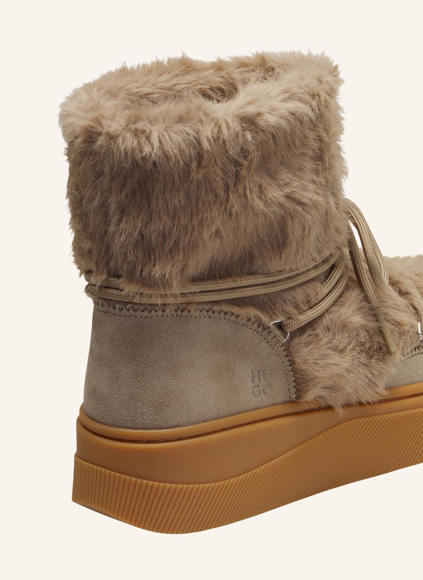 HUGO Boots LYZZPLT_BOOT_FUR: BRAUN