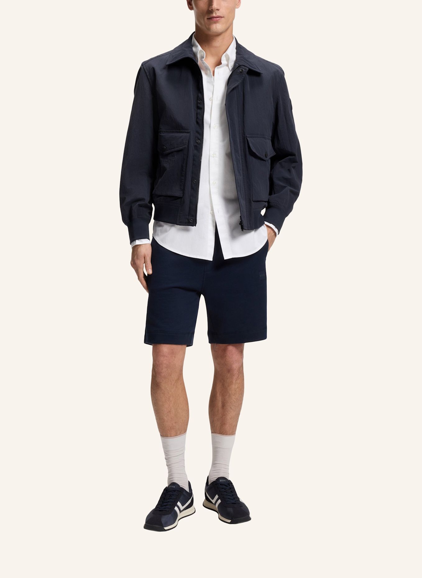BOSS Jacke OCRUISE Relaxed Fit: DUNKELBLAU