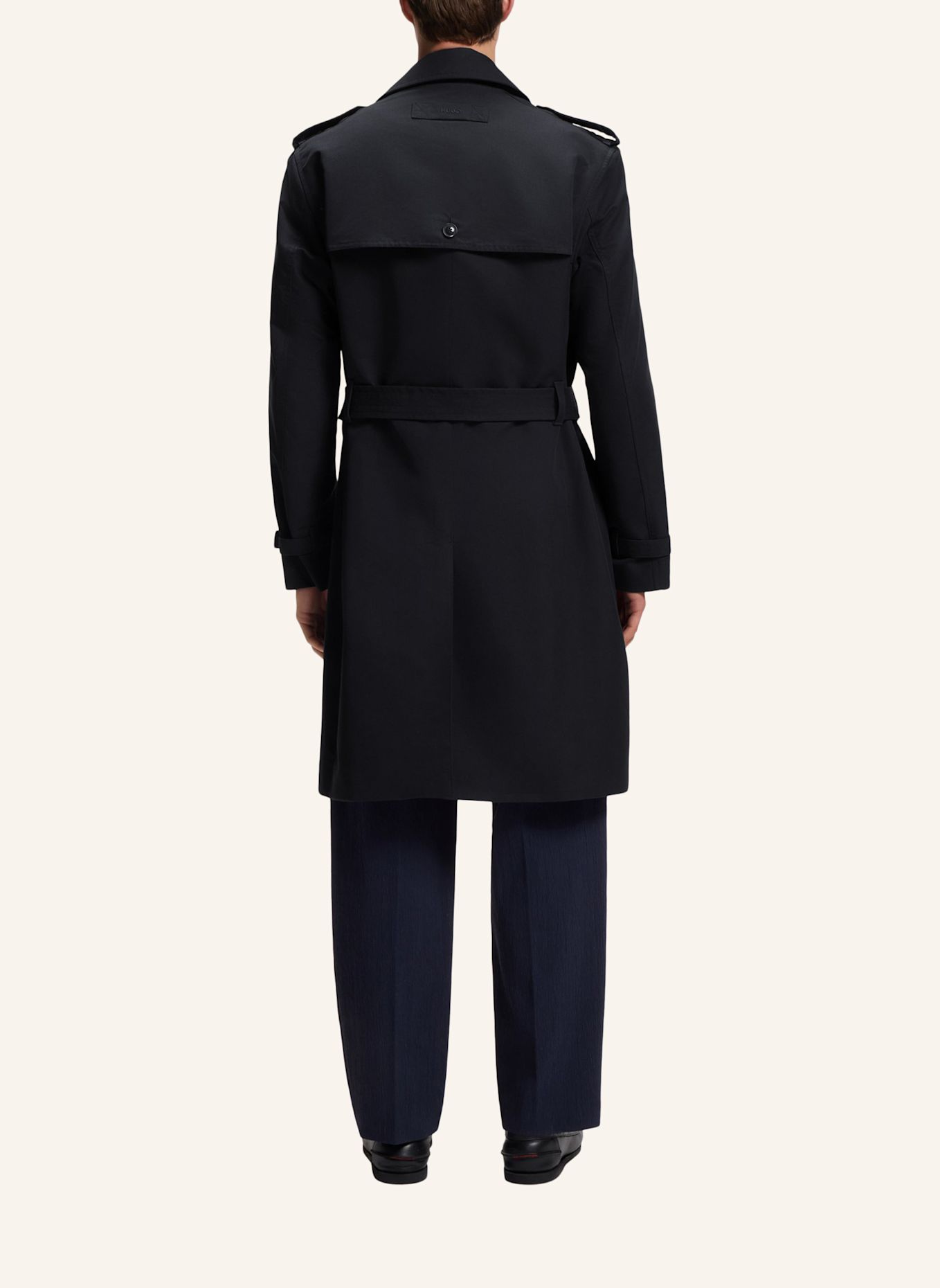 HUGO Trenchcoat MALUKS2631 Regular Fit: DUNKELBLAU