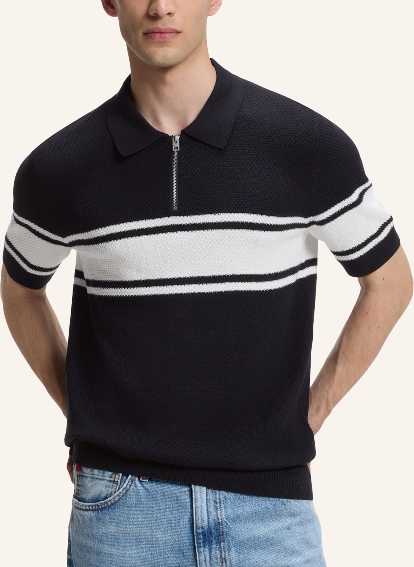 HUGO Pullover SHOLTON Regular Fit: DUNKELBLAU