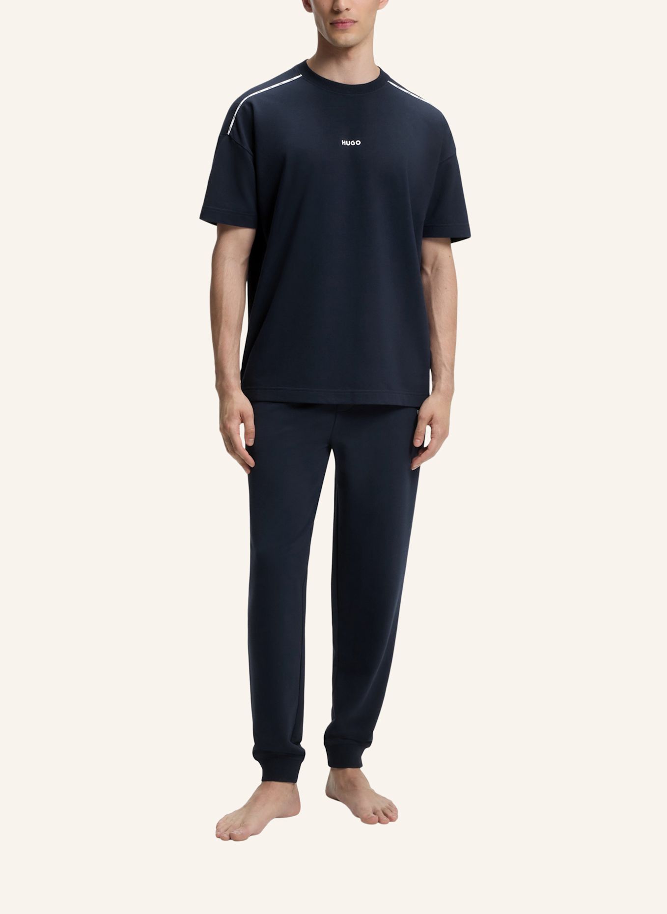 HUGO Loungewear Oberteil NOAH T-SHIRT Relaxed Fit: DUNKELBLAU