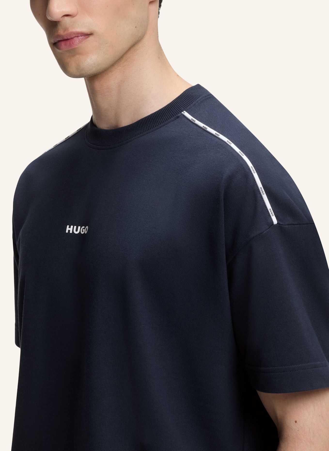HUGO Loungewear Oberteil NOAH T-SHIRT Relaxed Fit: DUNKELBLAU