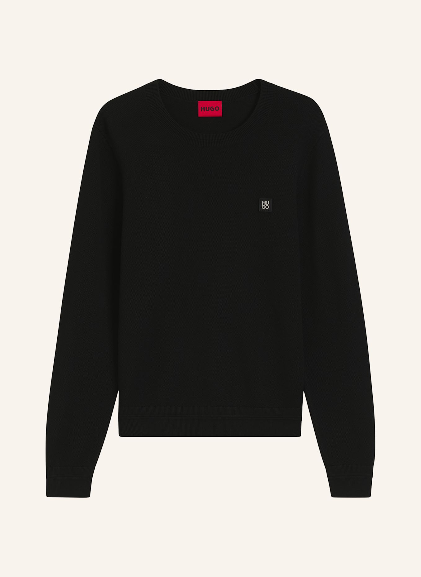 HUGO Pullover SETALLO Regular Fit: SCHWARZ