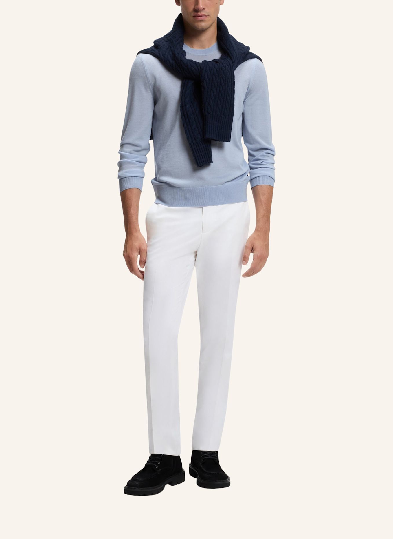 BOSS Pullover H-LENO Regular Fit: BLAU