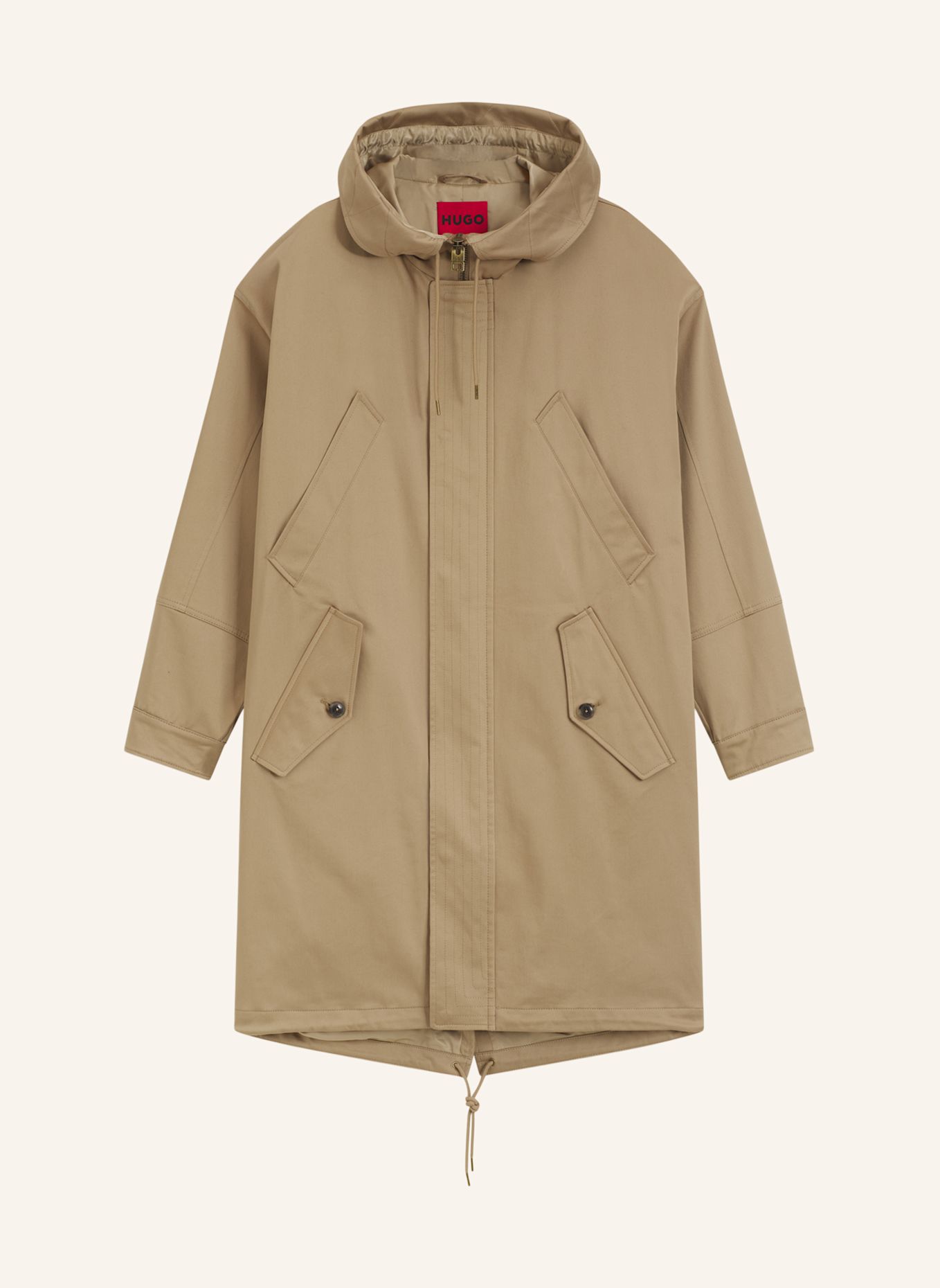 HUGO Casual Mantel MIKO2631 Regular Fit: BEIGE