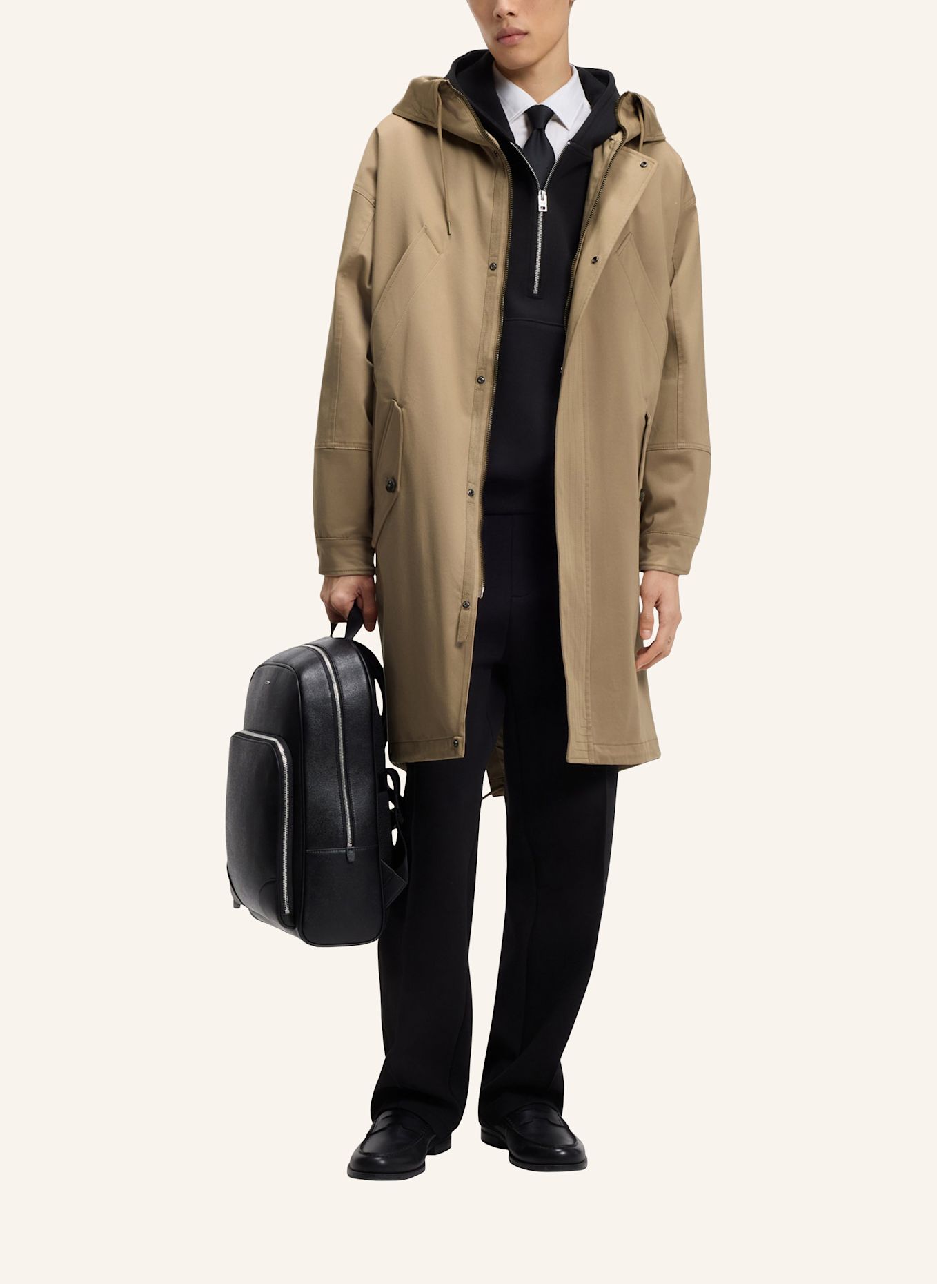 HUGO Casual Mantel MIKO2631 Regular Fit: BEIGE