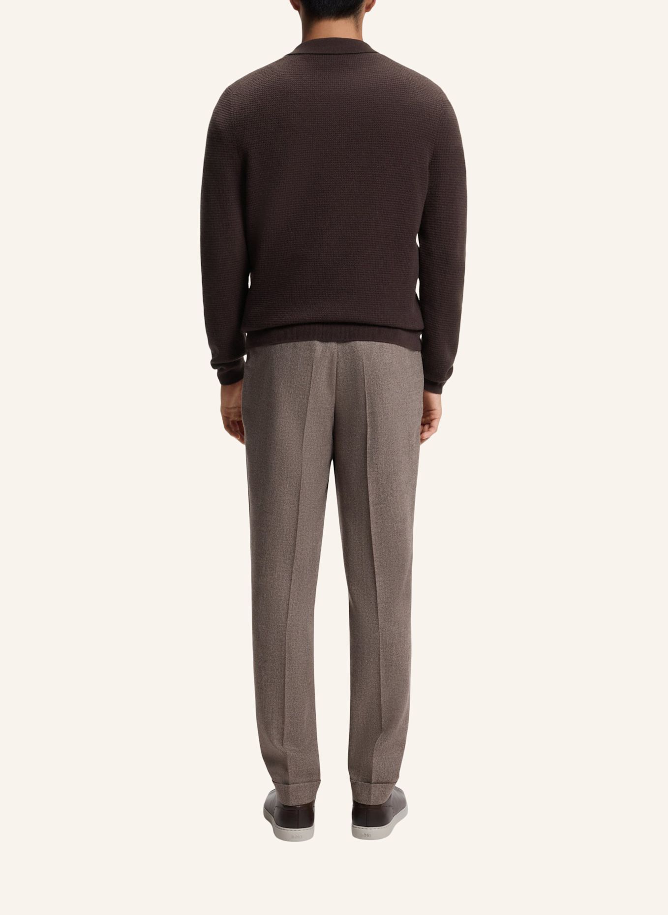 BOSS Pullover L-FILO Relaxed Fit: BRAUN