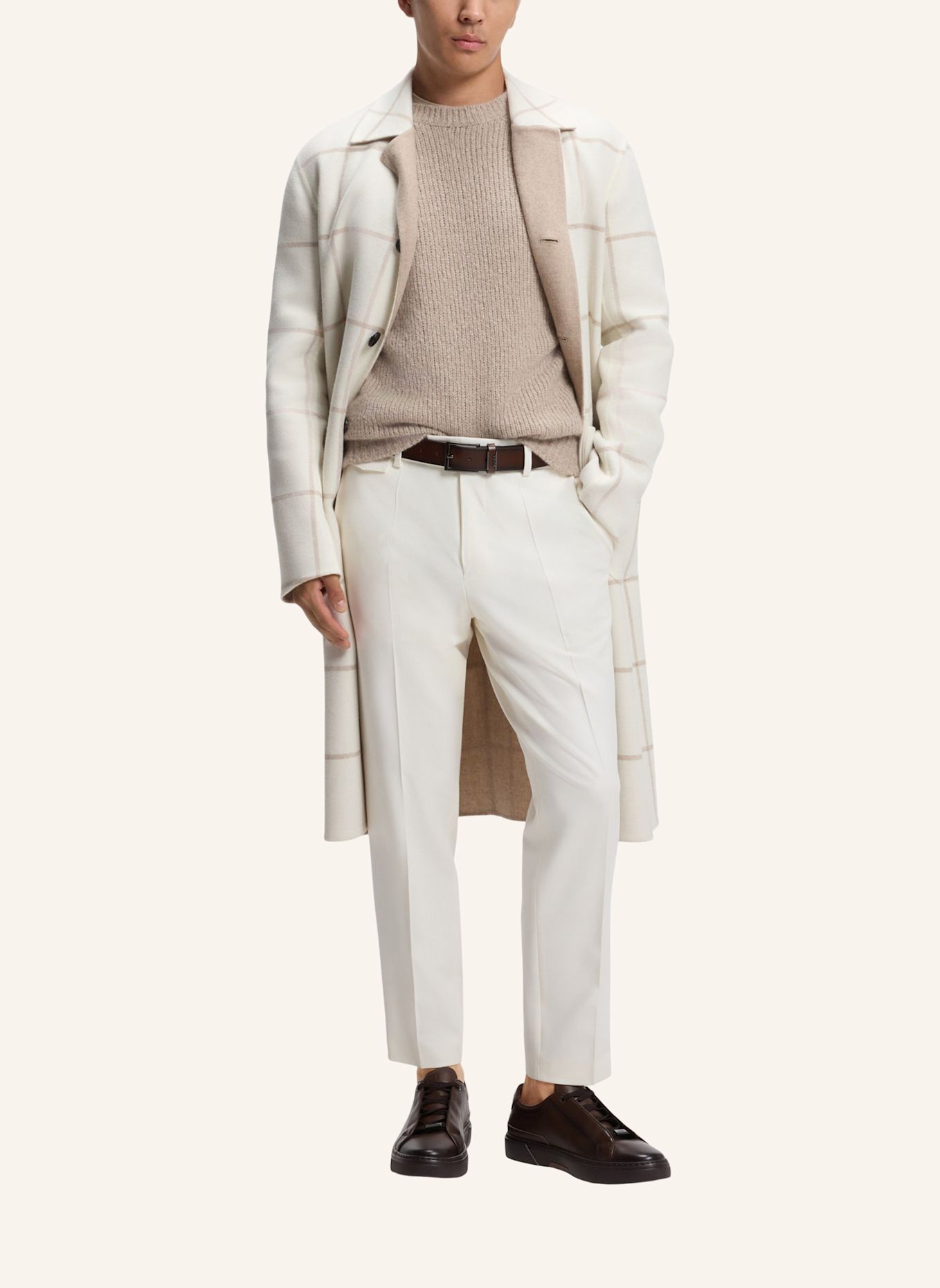 BOSS Mantel L-CARY-DF-RVS-254 Relaxed Fit: WEISS