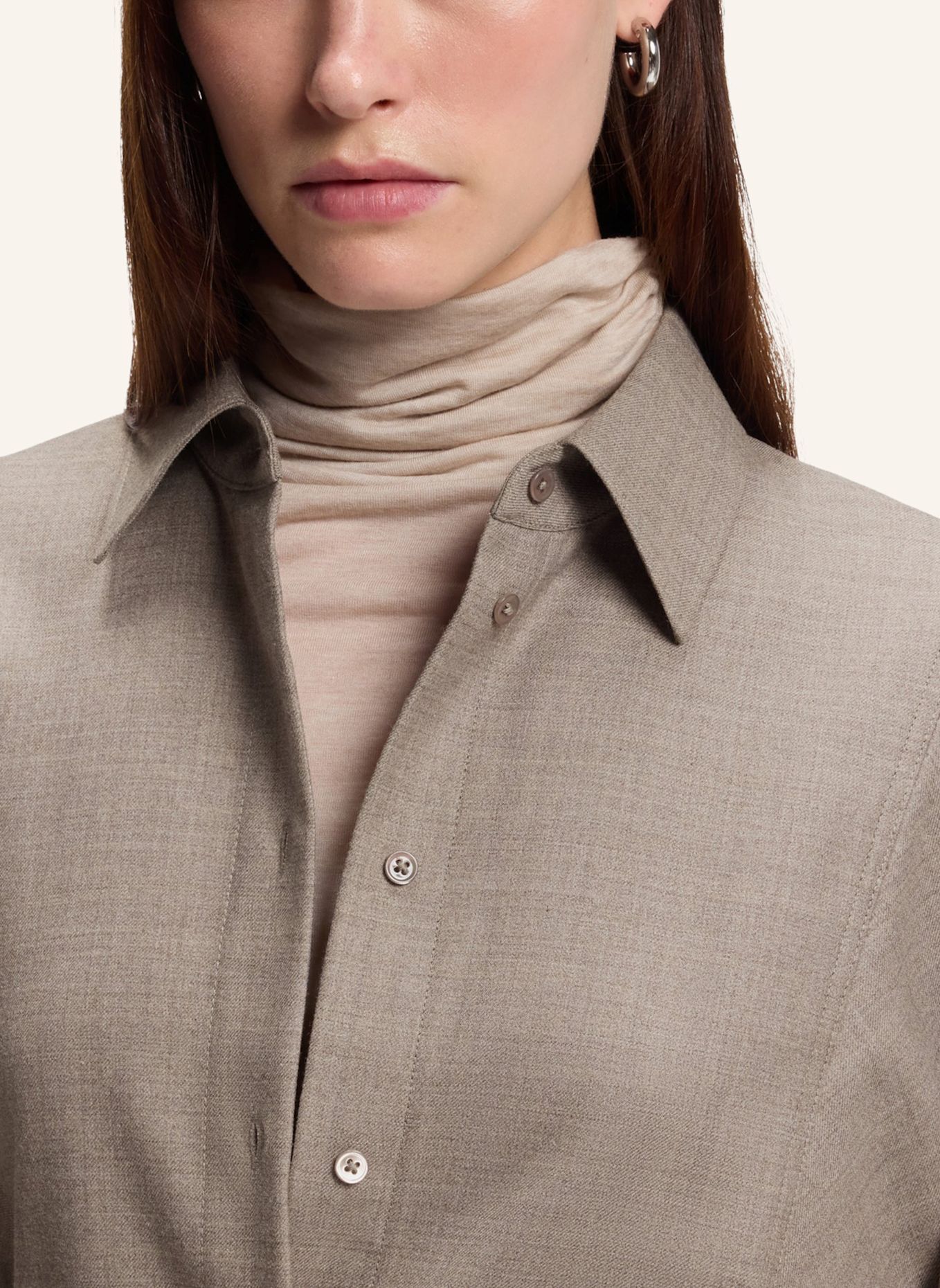 BOSS Bluse BANNEL Slim Fit: BEIGE