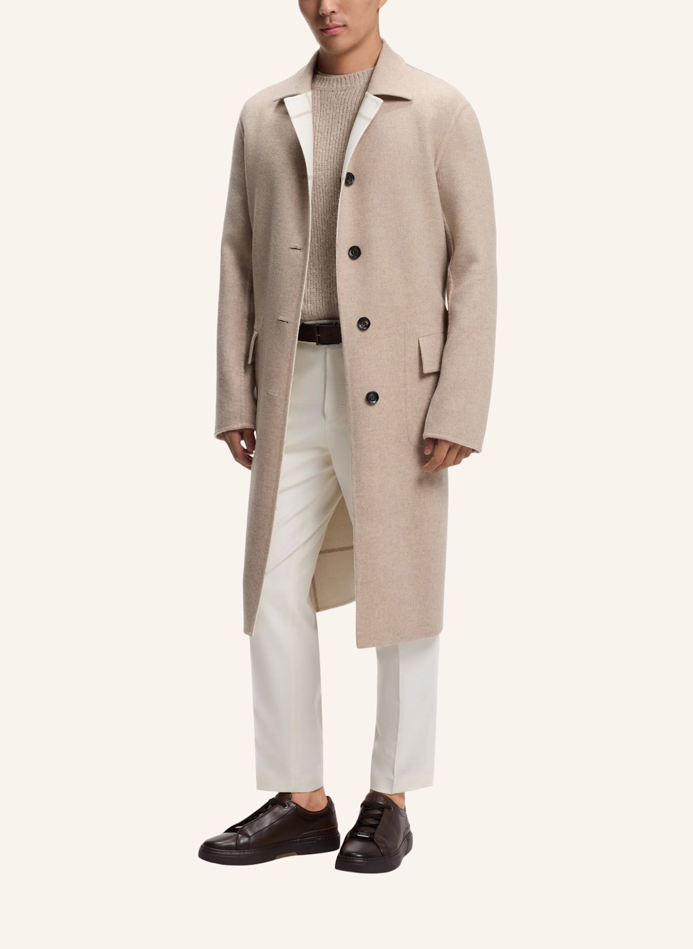 BOSS Mantel L-CARY-DF-RVS-254 Relaxed Fit: WEISS