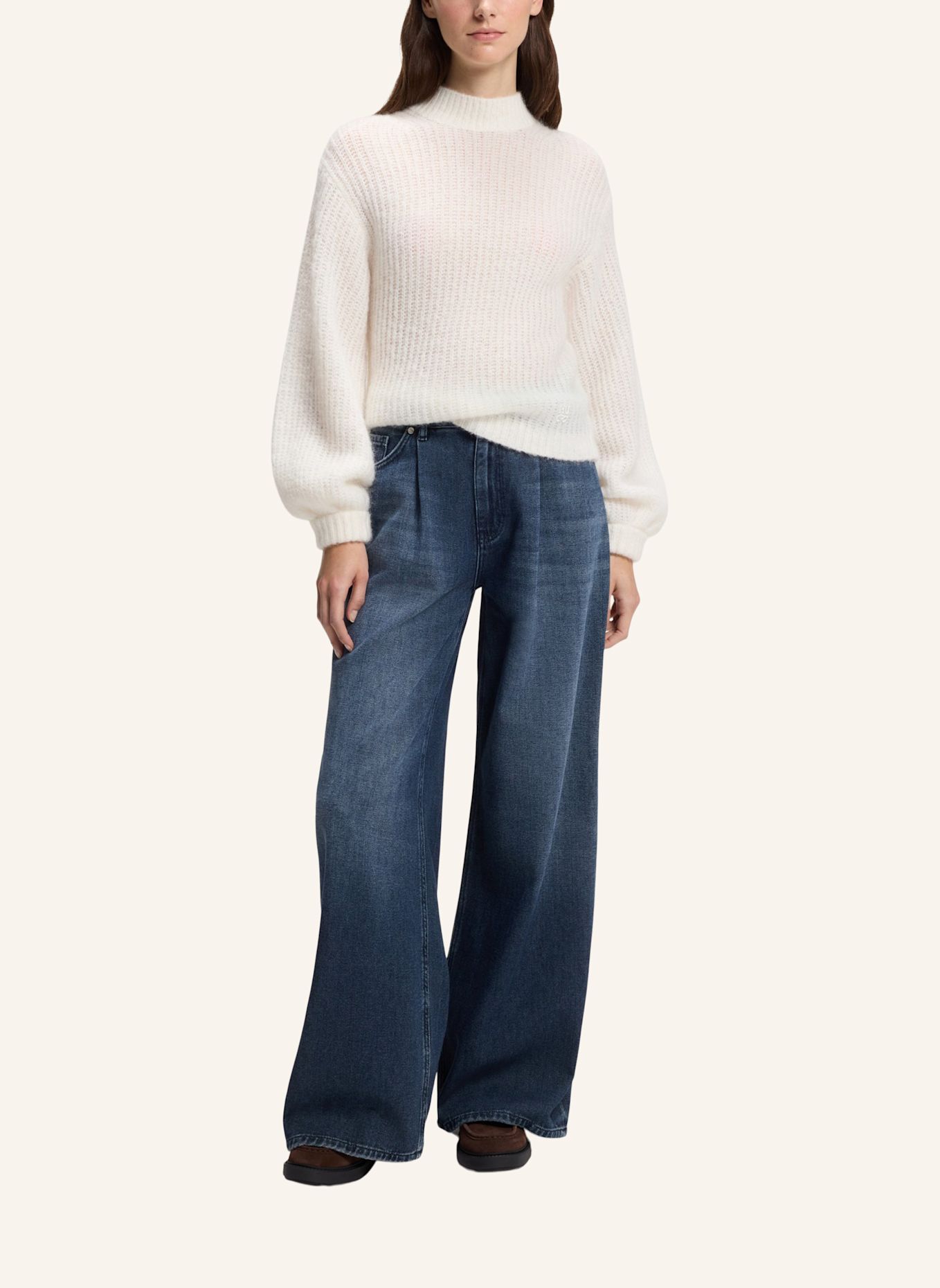 HUGO Pullover SIFORO Oversize Fit: WEISS