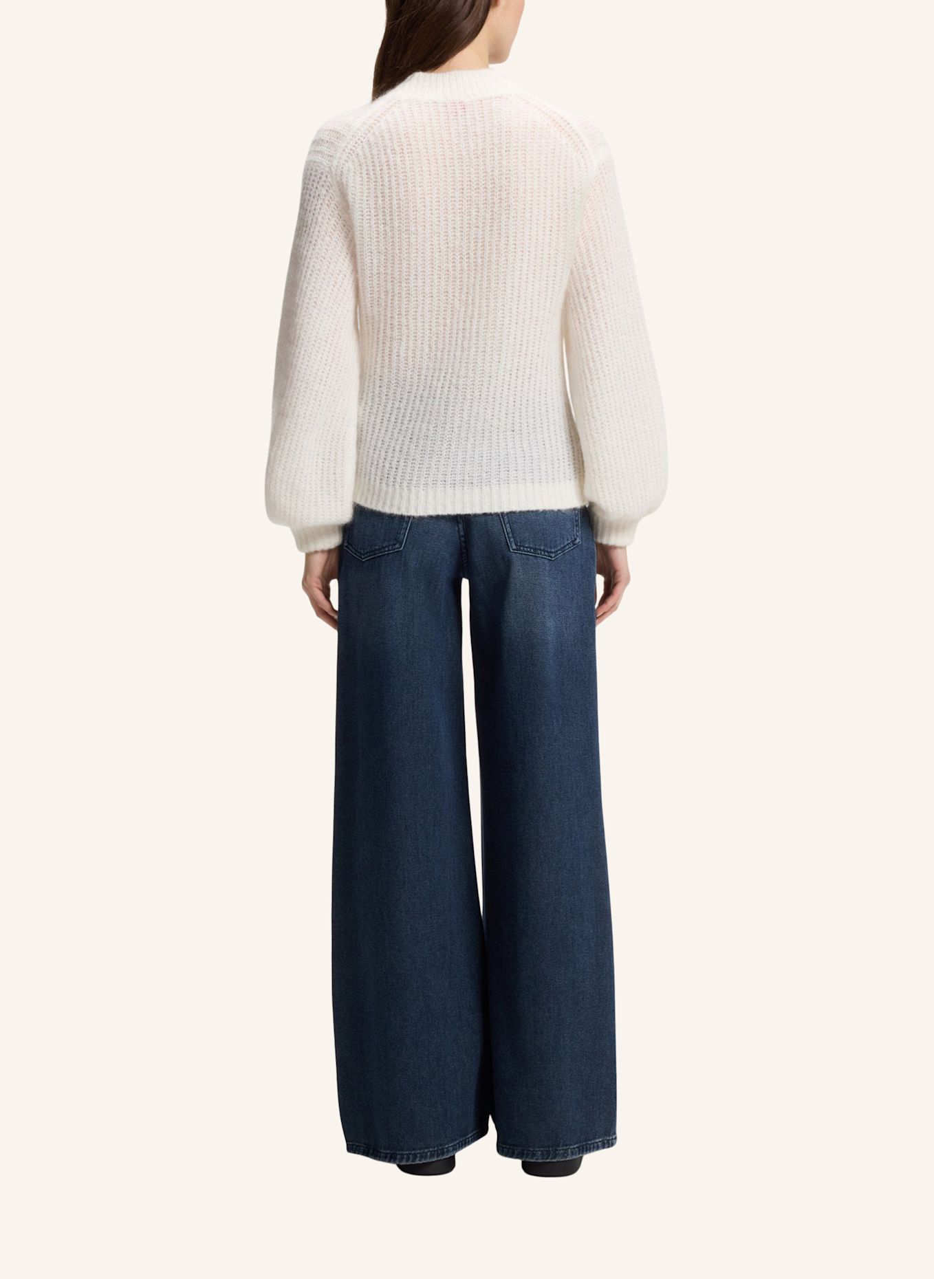 HUGO Pullover SIFORO Oversize Fit: WEISS