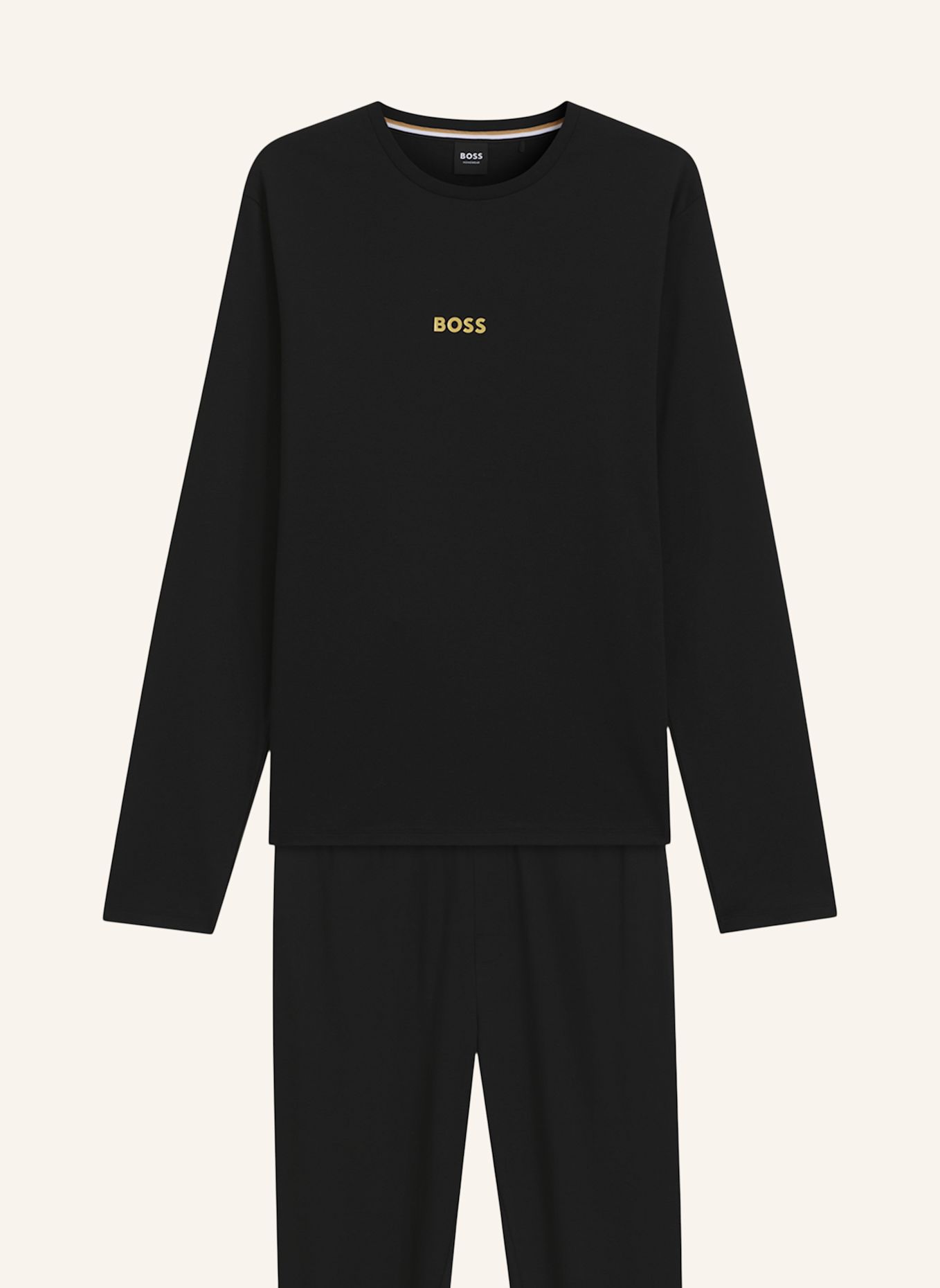 BOSS Pyjama-Set XMAS LONG SET Regular Fit: SCHWARZ
