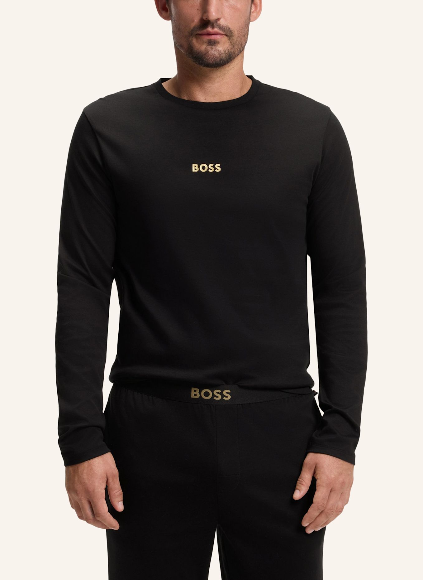 BOSS Pyjama-Set XMAS LONG SET Regular Fit: SCHWARZ