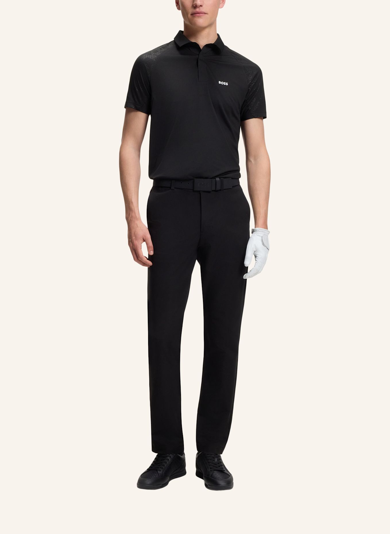 BOSS Polo PL_GOC PADDYTECH Regular Fit: SCHWARZ